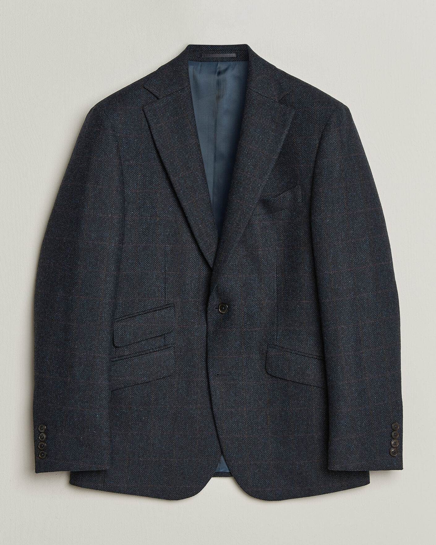 Herre | Dressjakker | Walker Slater | Edward Lambswool Windowpane Blazer Navy