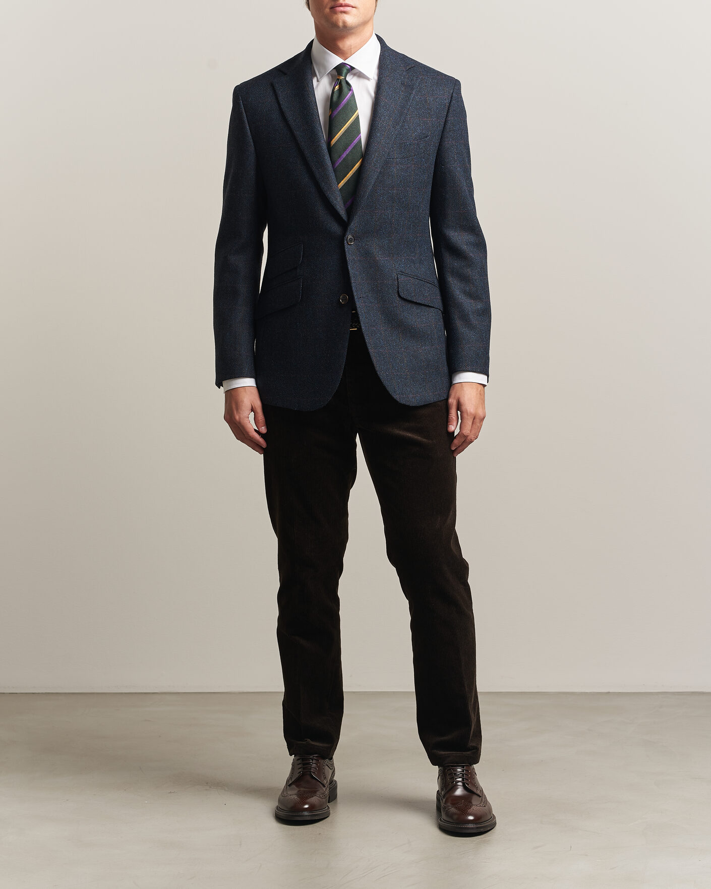 Herre | Dressjakker | Walker Slater | Edward Lambswool Windowpane Blazer Navy