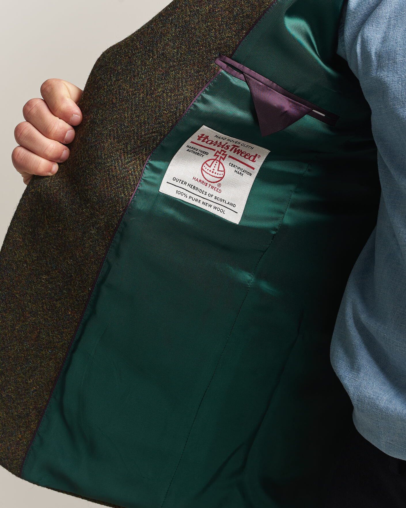Herre | Dressjakker | Walker Slater | Edward Harris Tweed Herringbone Blazer Green