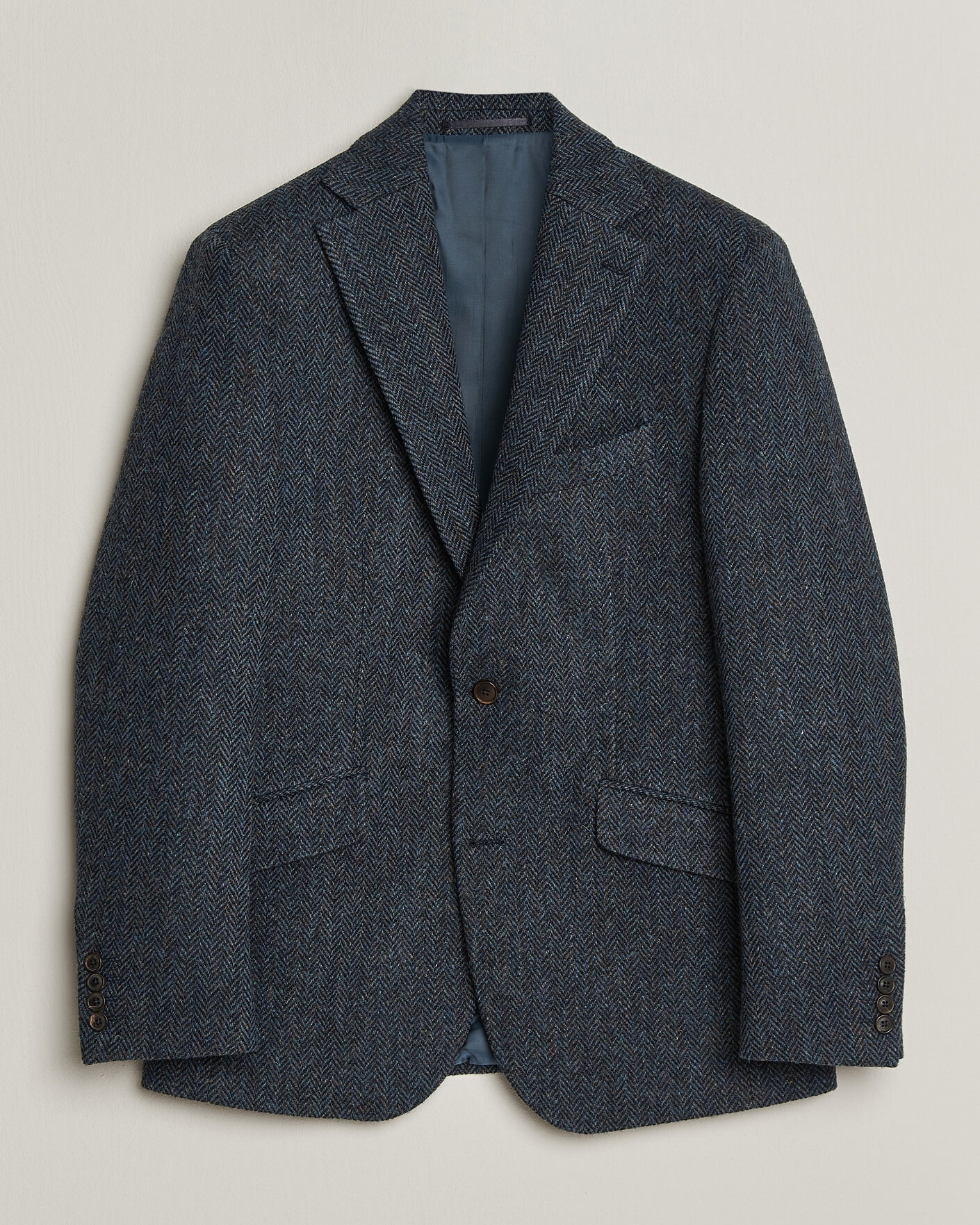 Herre | Dressjakker | Walker Slater | Edward Harris Tweed Herringbone Blazer Navy