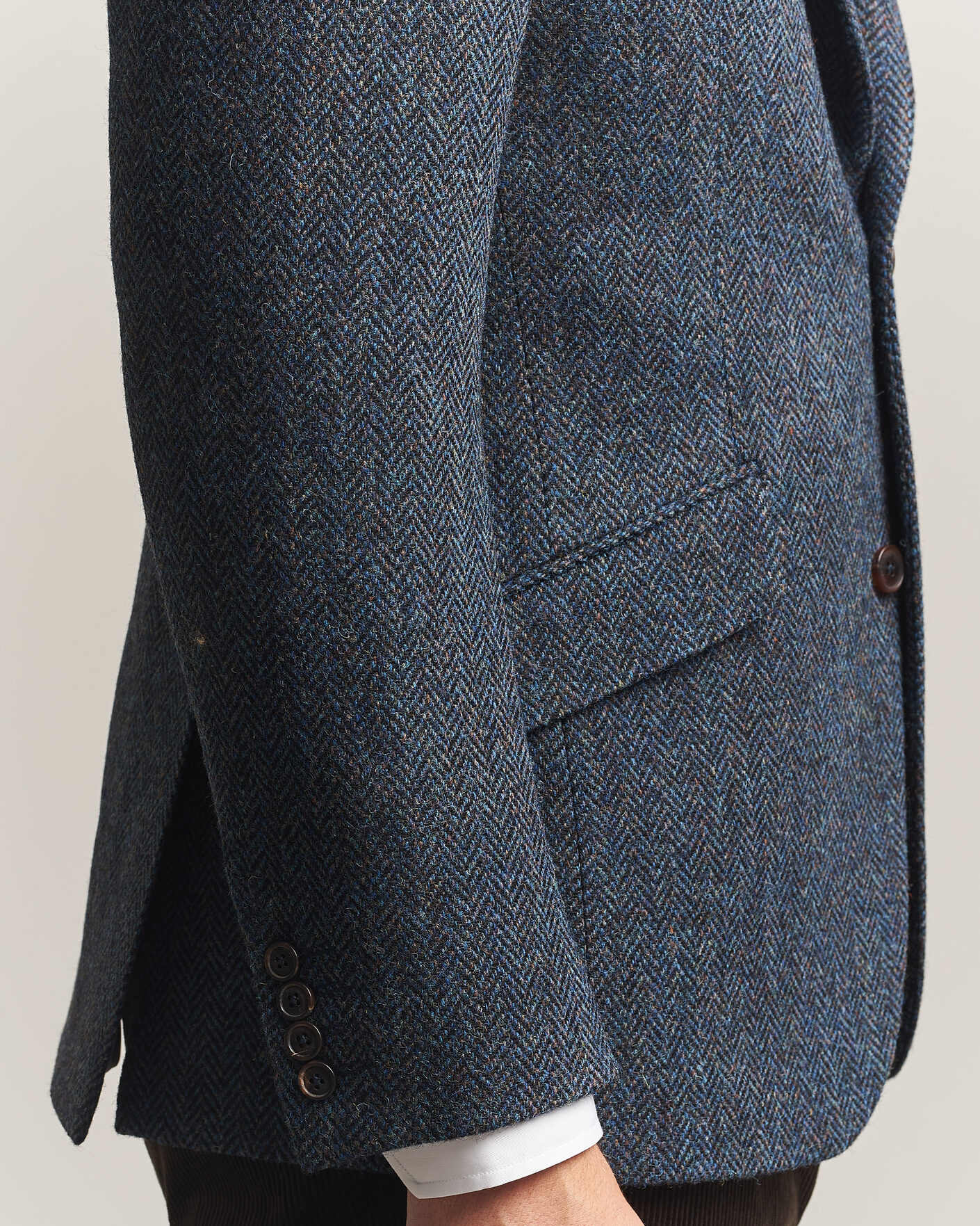 Herre | Dressjakker | Walker Slater | Edward Harris Tweed Herringbone Blazer Navy