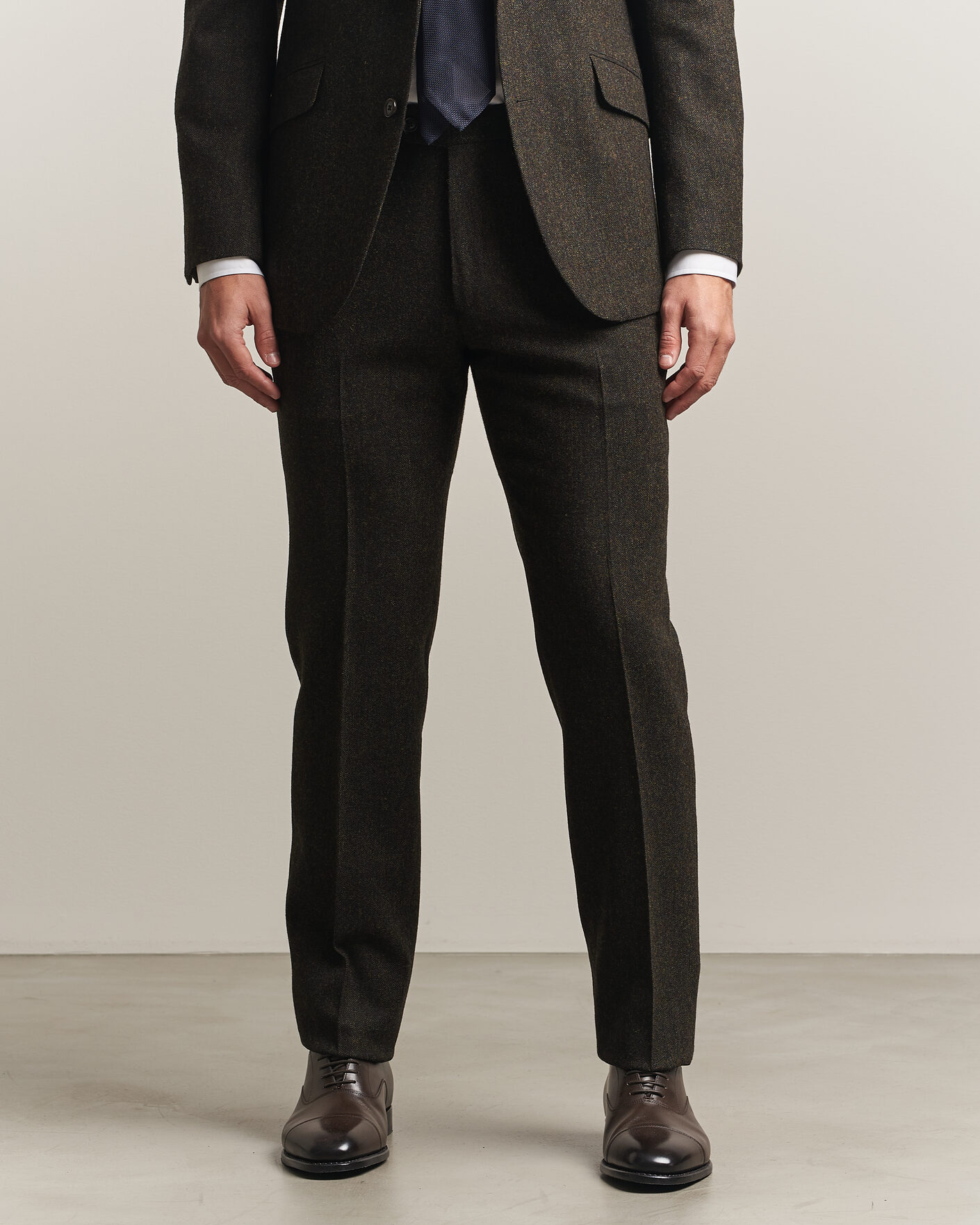 Herre | Bukser | Walker Slater | Edward Shetland Wool Donegal Trousers Brown