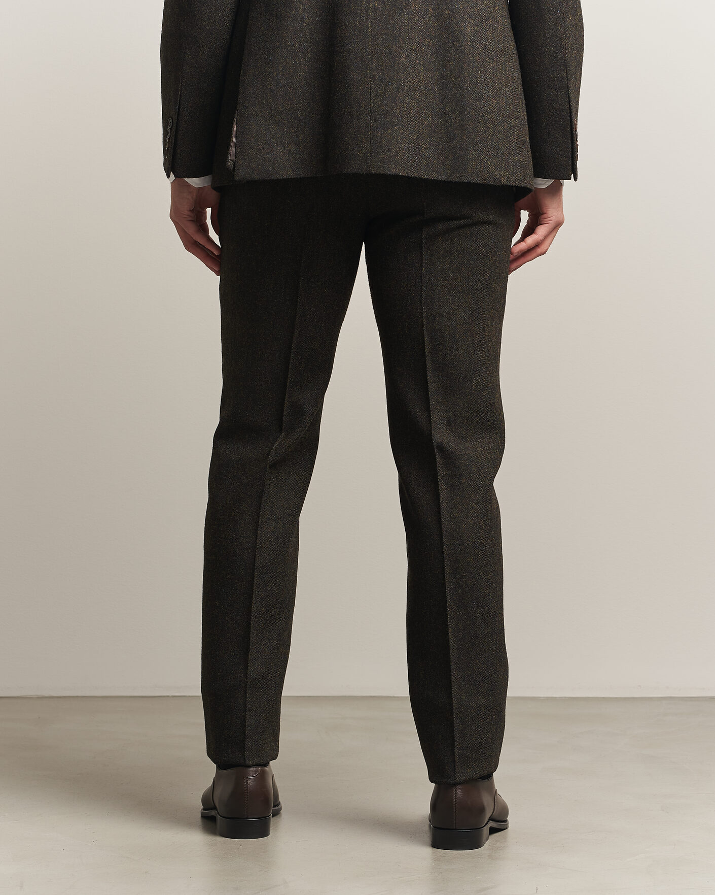 Herre | Bukser | Walker Slater | Edward Shetland Wool Donegal Trousers Brown