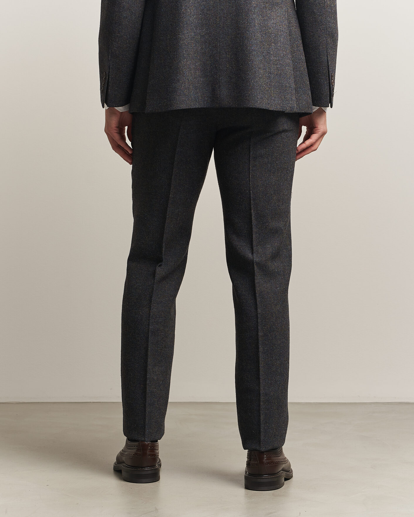Herre | Bukser | Walker Slater | Edward Shetland Wool Donegal Trousers Navy