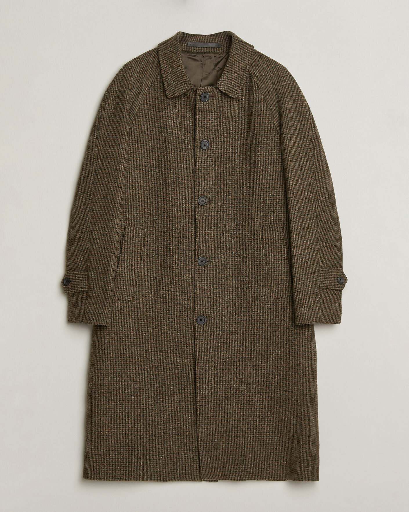 Herre | Jakker | Walker Slater | Sherlock Harris Tweed Microcheck Coat Amber Brown