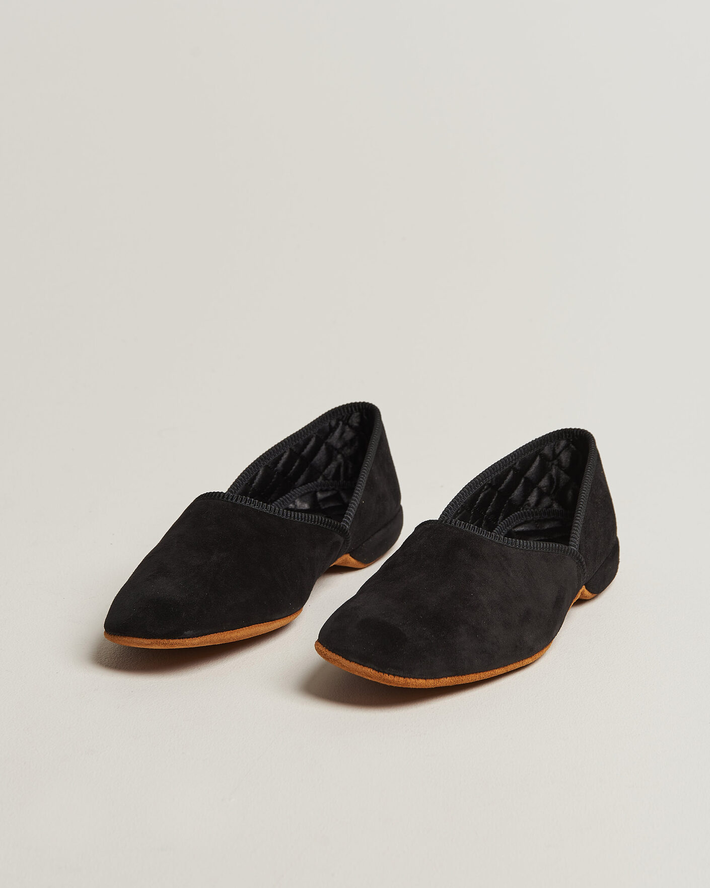 Herre | Sandaler og tøfler | Bowhill & Elliott | Grecian Indoor Slippers Black Suede