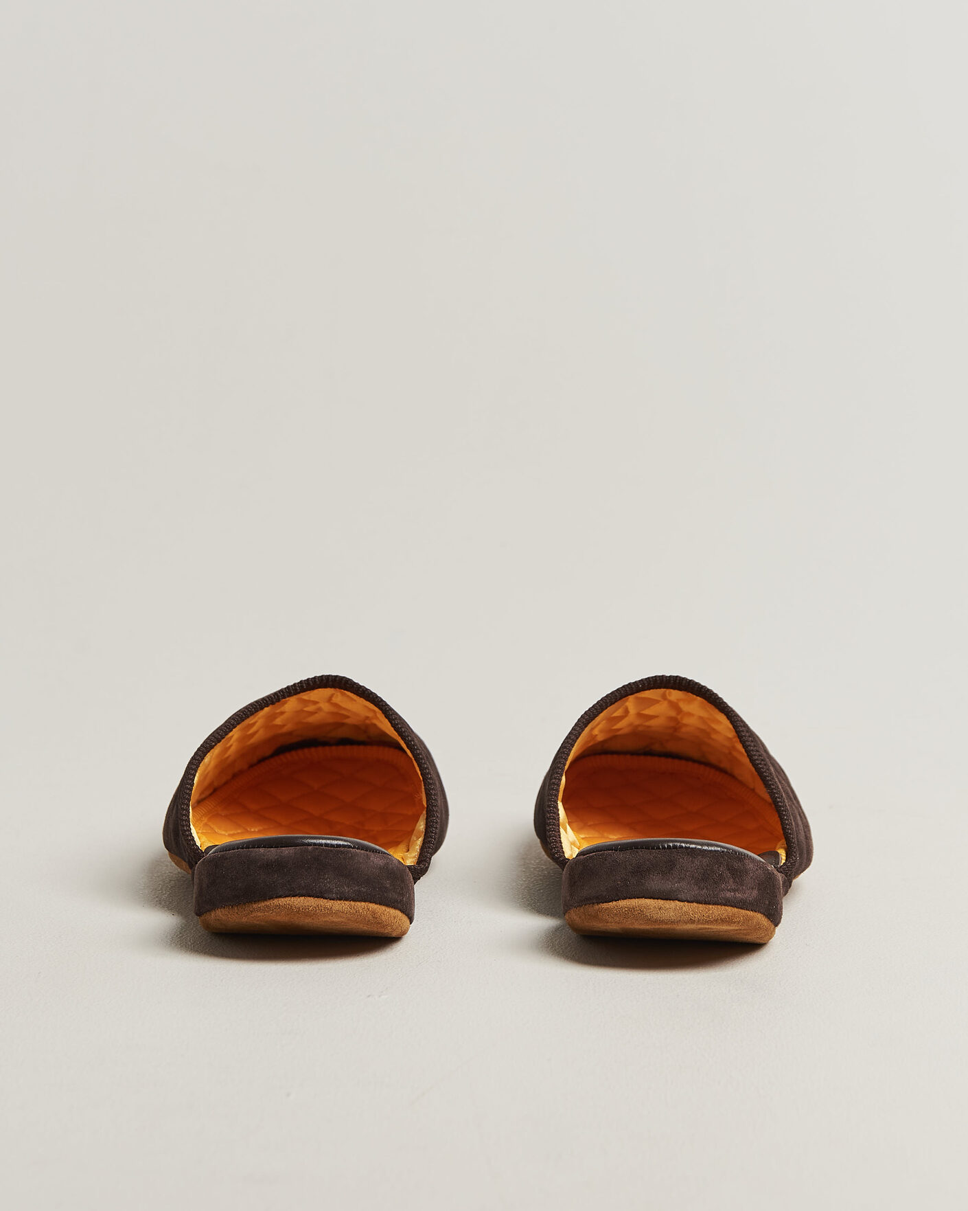 Herre | Sandaler og tøfler | Bowhill & Elliott | Mule Slipper Quilt Lining Chocolate Suede