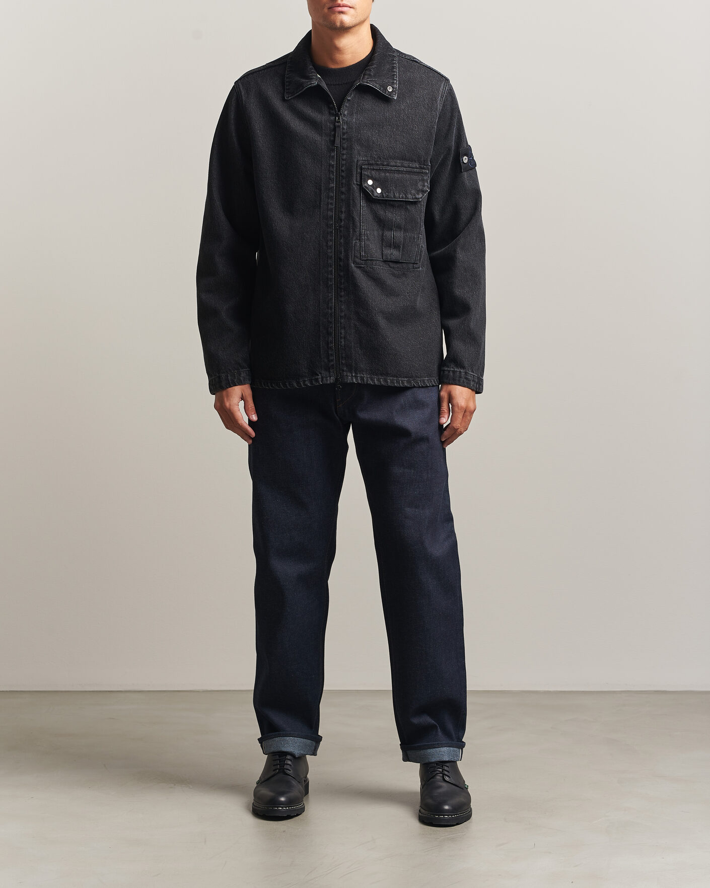 Herre | Jeans | Stone Island | Regular Straight Fit Selvedge Jeans Blue Raw