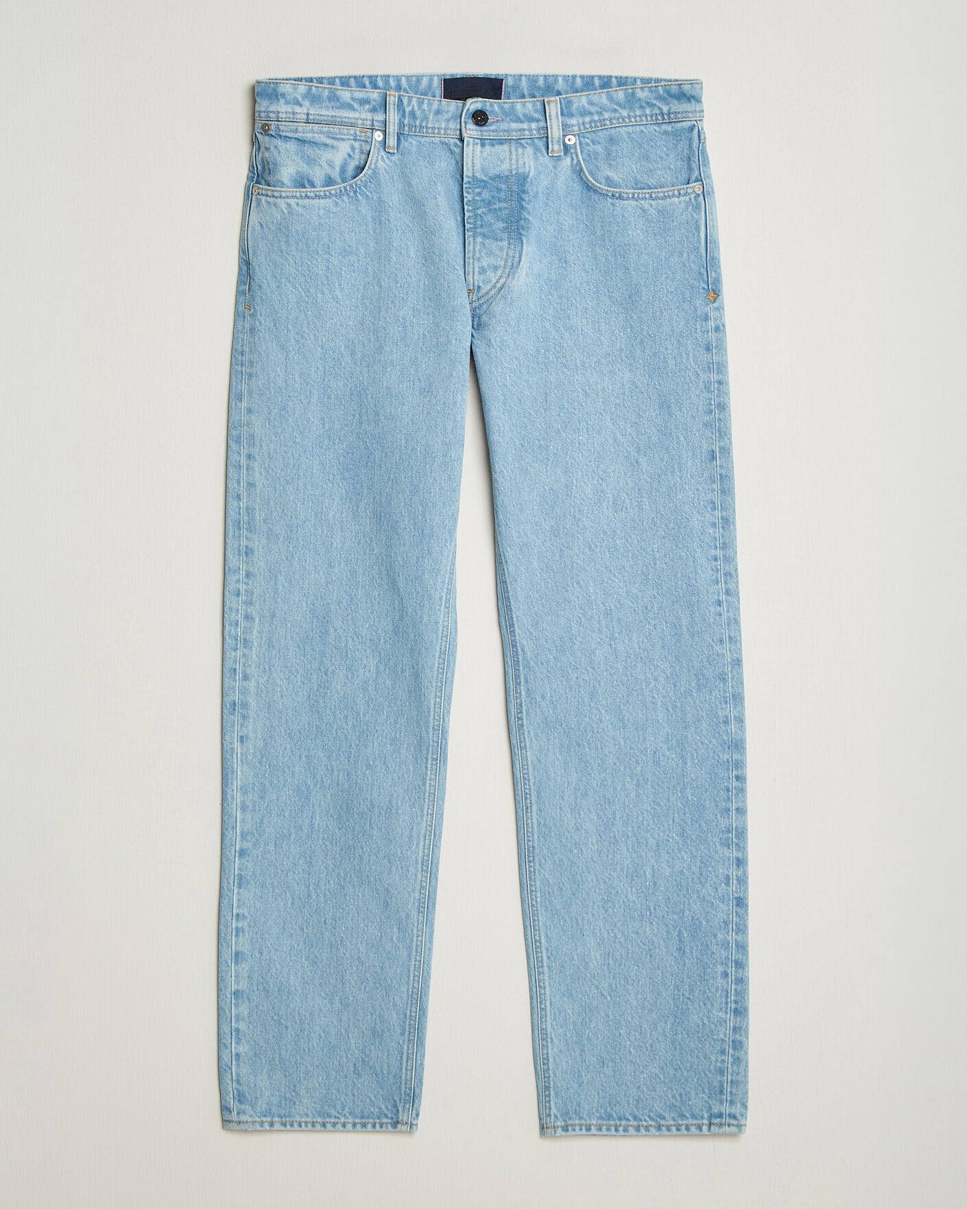 Herre | Jeans | Stone Island | Regular Straight Fit Indigo Jeans Blue Light Wash