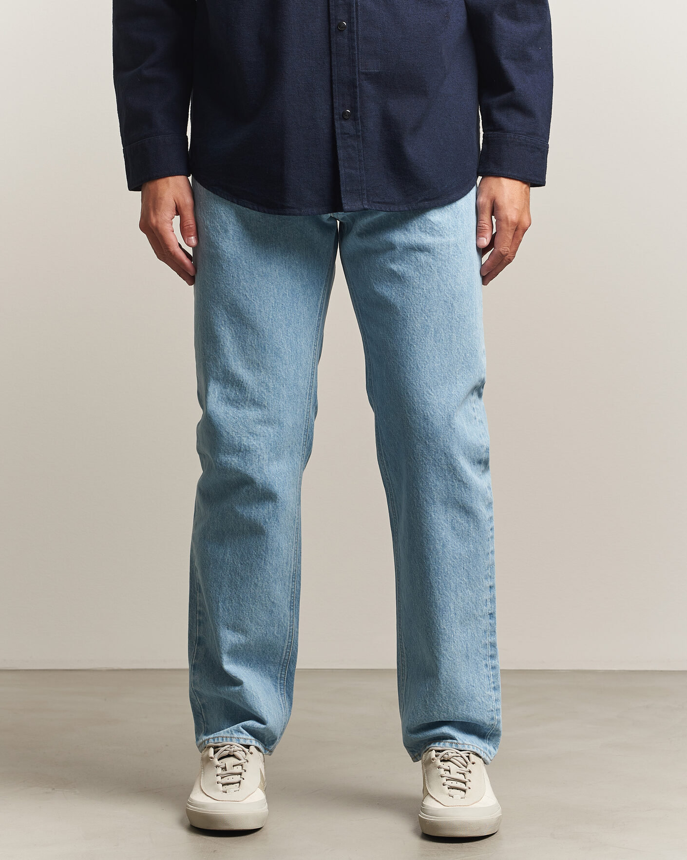 Herre | Jeans | Stone Island | Regular Straight Fit Indigo Jeans Blue Light Wash