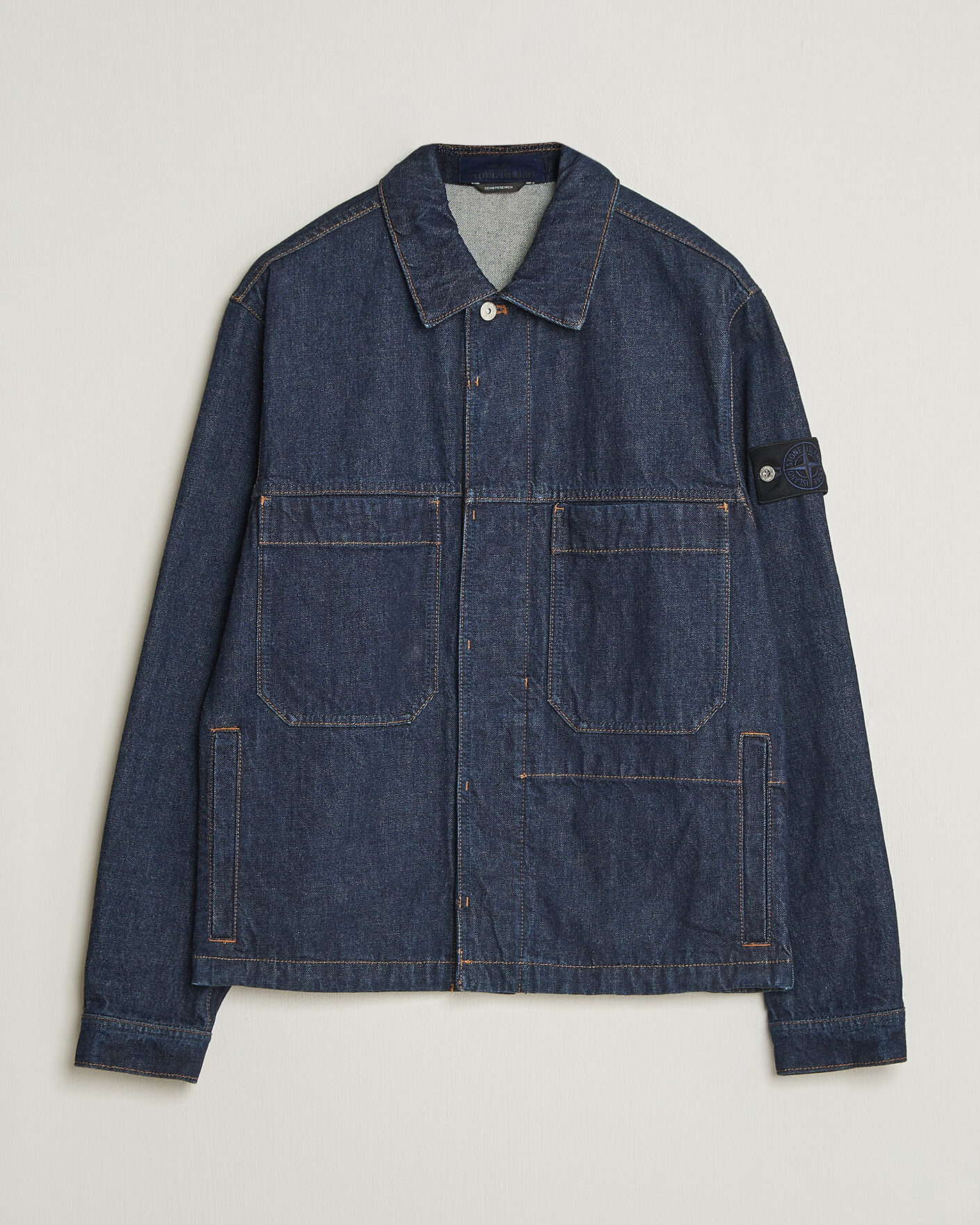 Herre | Jakker | Stone Island | Indigo Denim Coach Jacket Blue Rinse