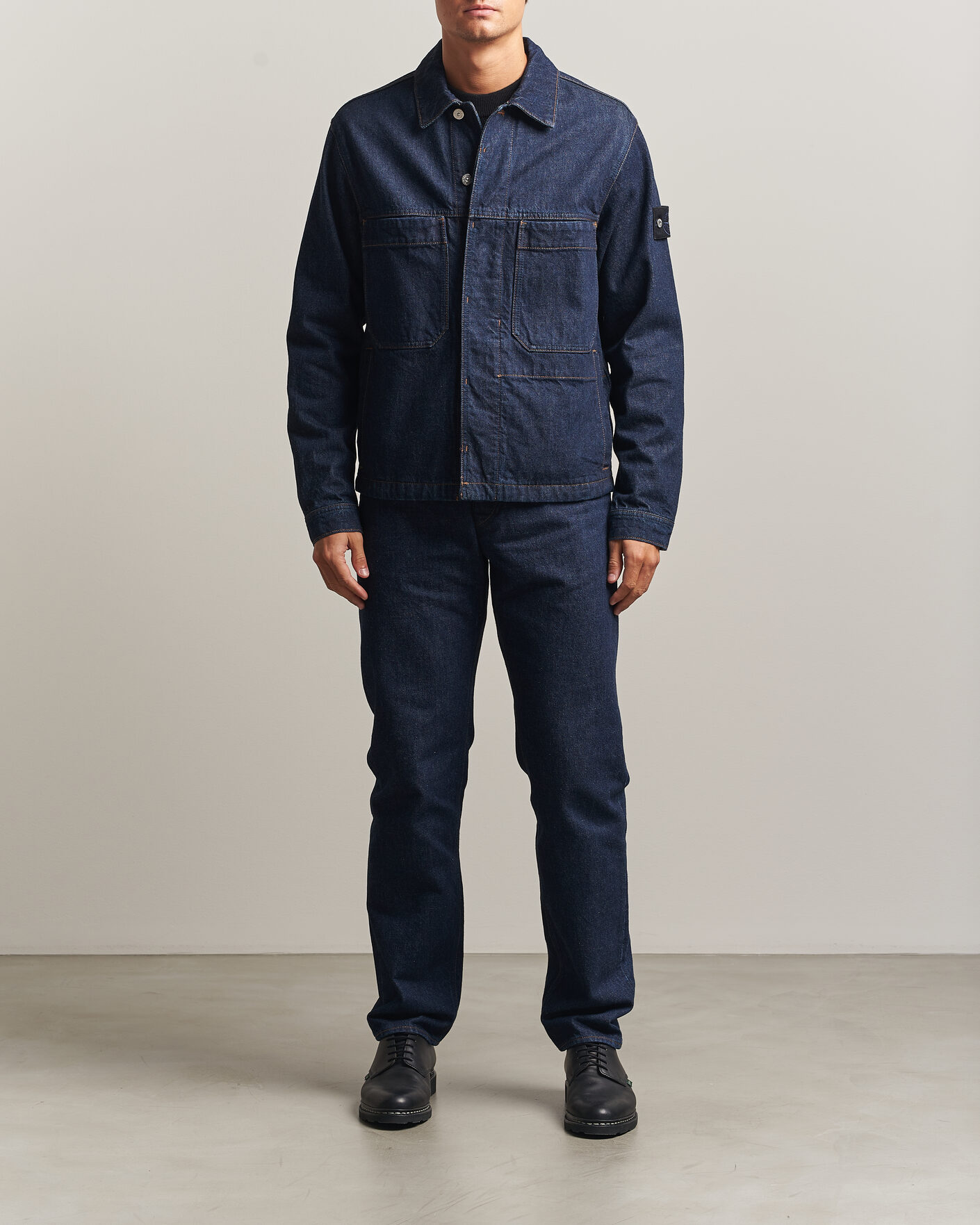Herre | Jakker | Stone Island | Indigo Denim Coach Jacket Blue Rinse