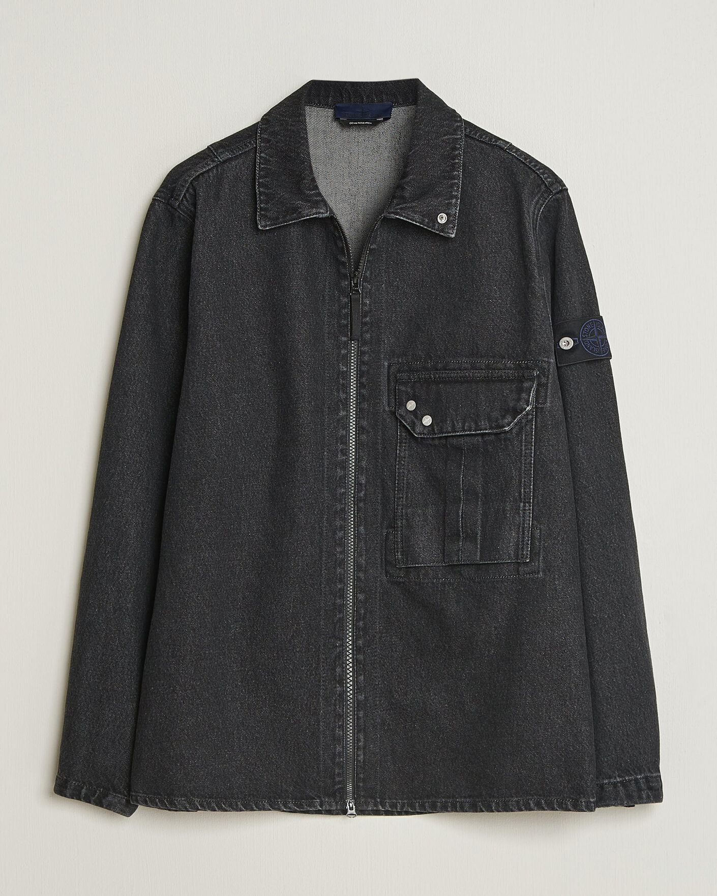 Herre | Skjorter | Stone Island | Denim Overshirt Black Medium Wash
