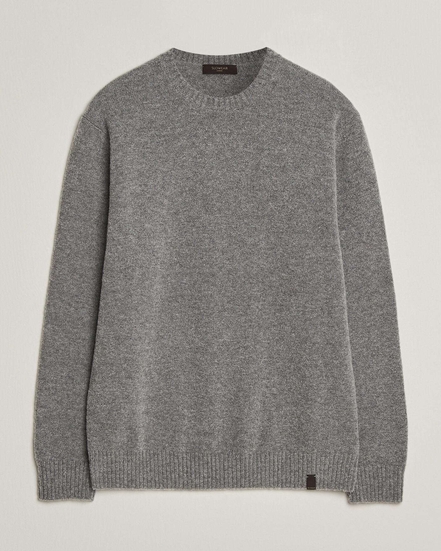 Herre | Gensere | Zanone | Wool Boucle Crew Neck Grey Melange