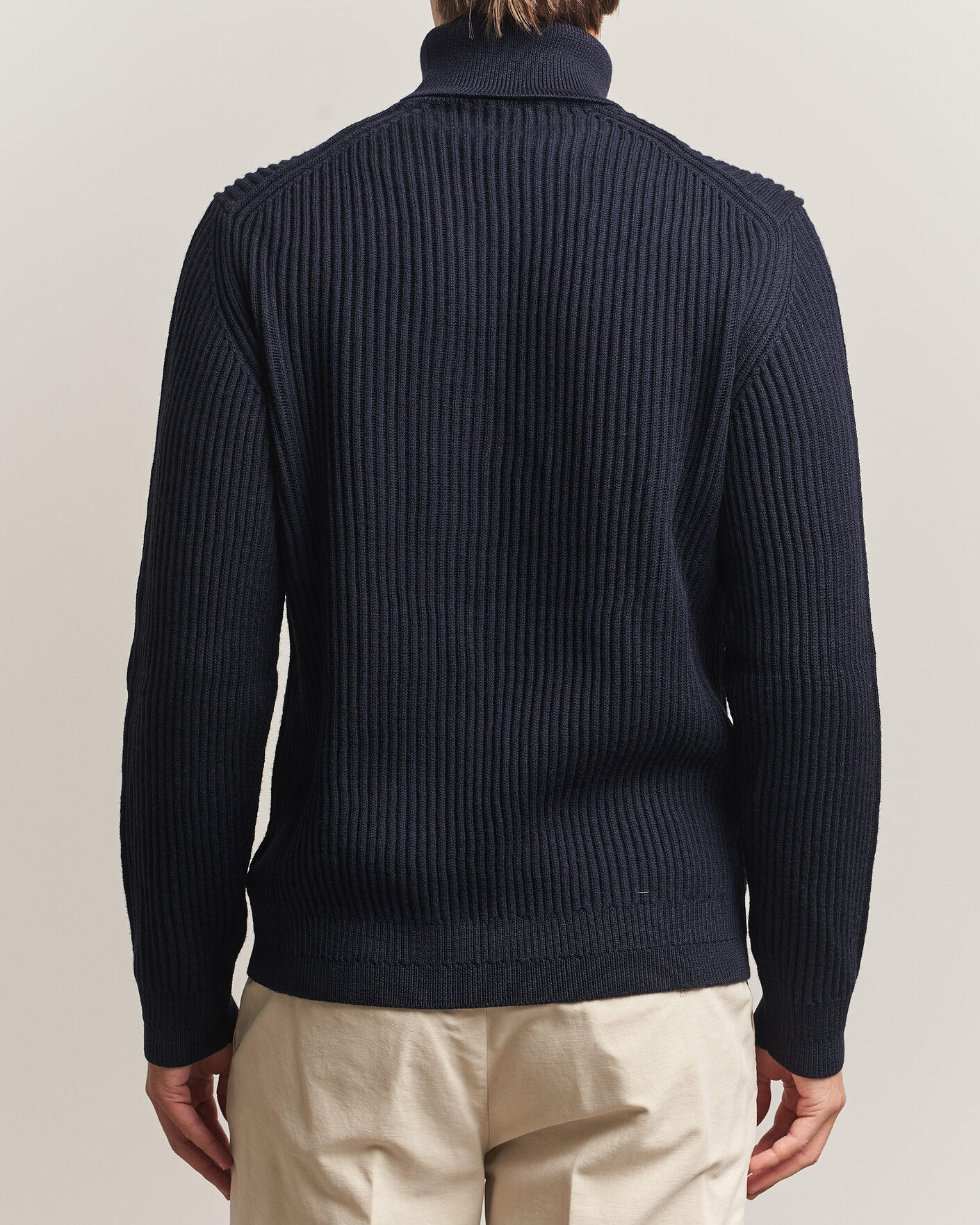 Herre | Gensere | Zanone | Fishermans Rib Rollneck Navy