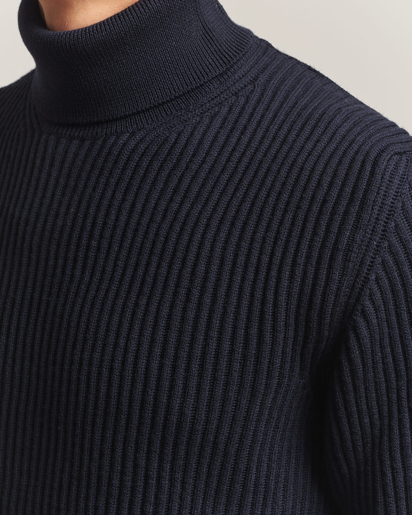 Herre | Gensere | Zanone | Fishermans Rib Rollneck Navy
