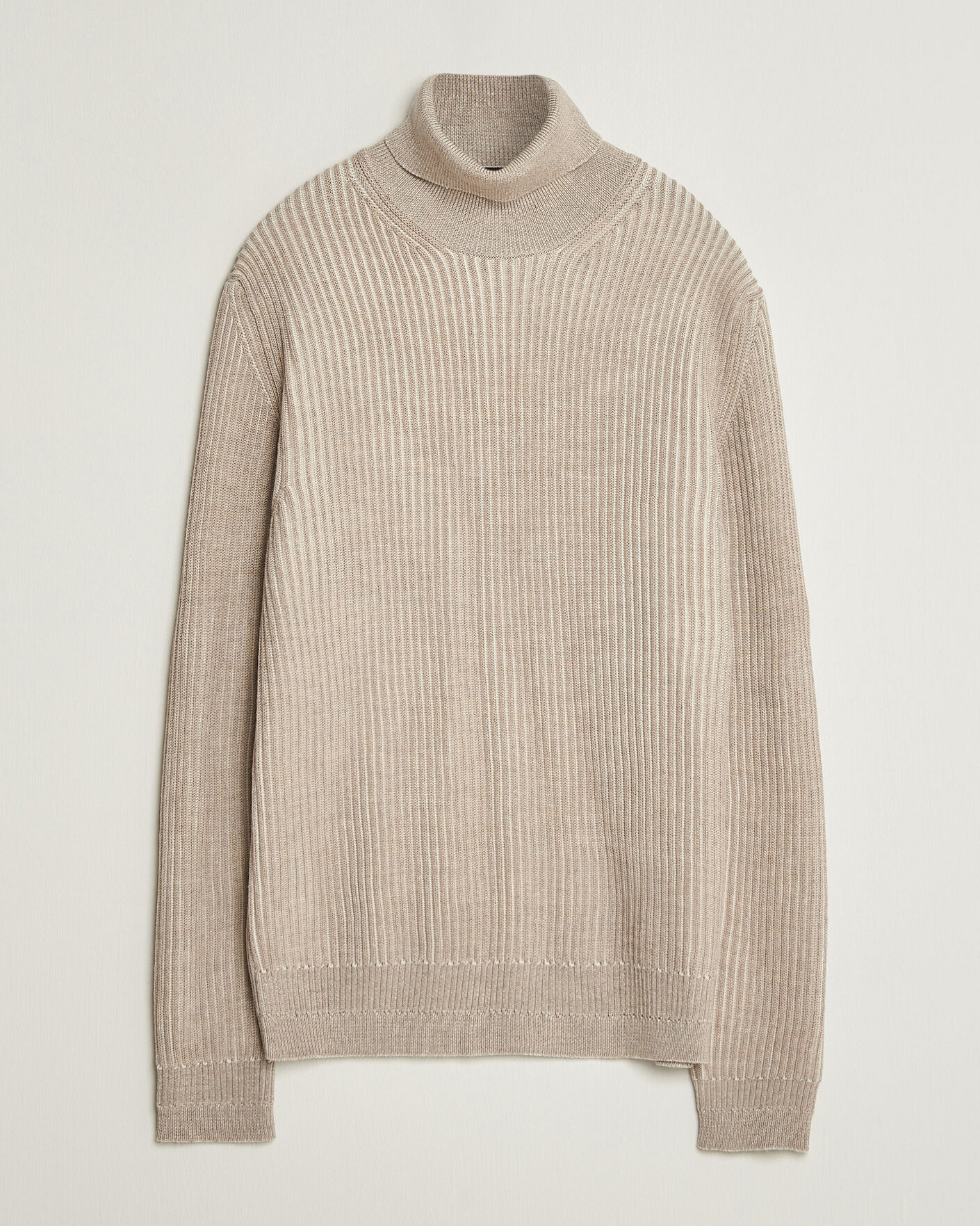 Herre | Gensere | Zanone | Fishermans Rib Rollneck Beige