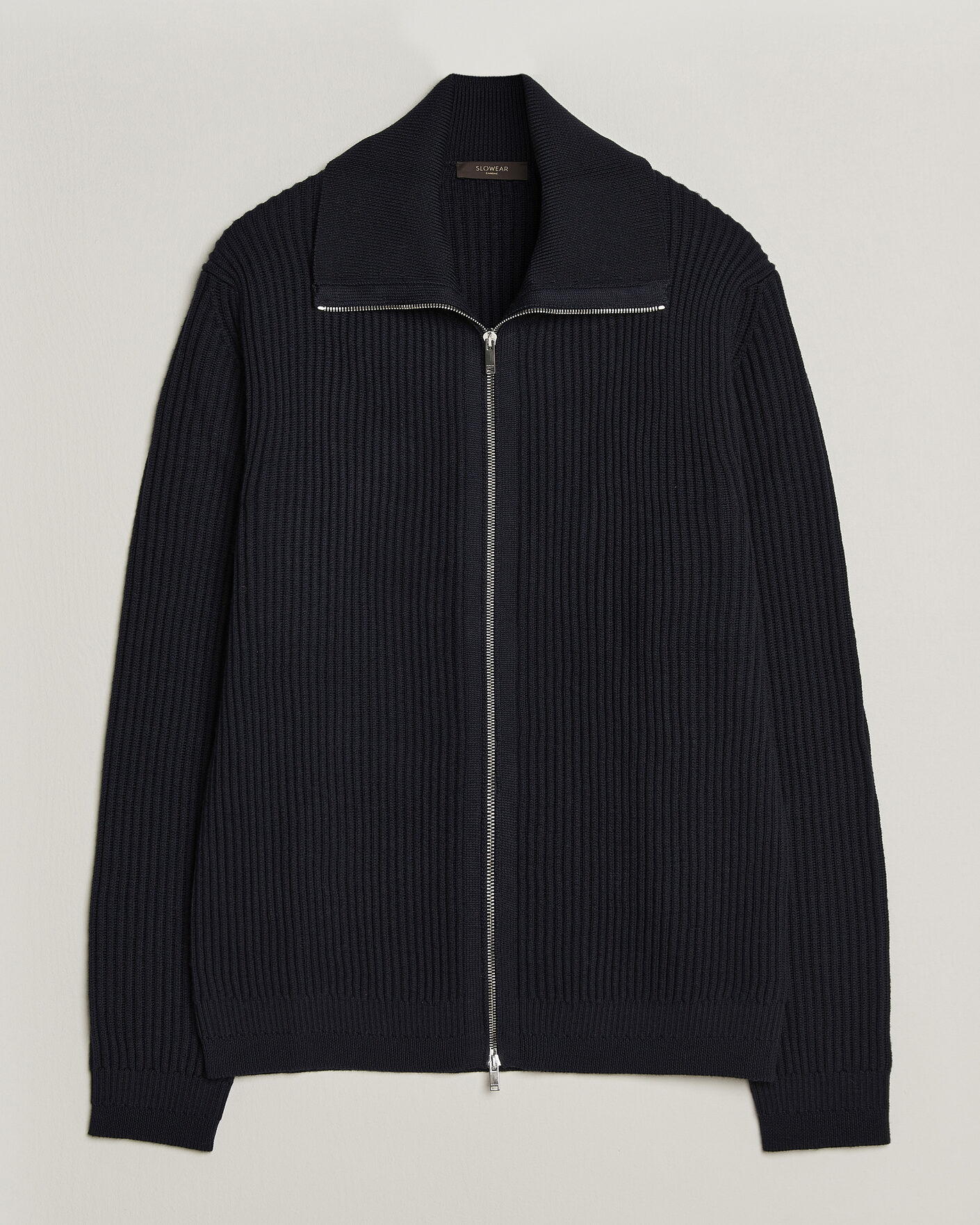 Herre | Gensere | Zanone | Fishermans Rib Full Zip Cardigan Navy