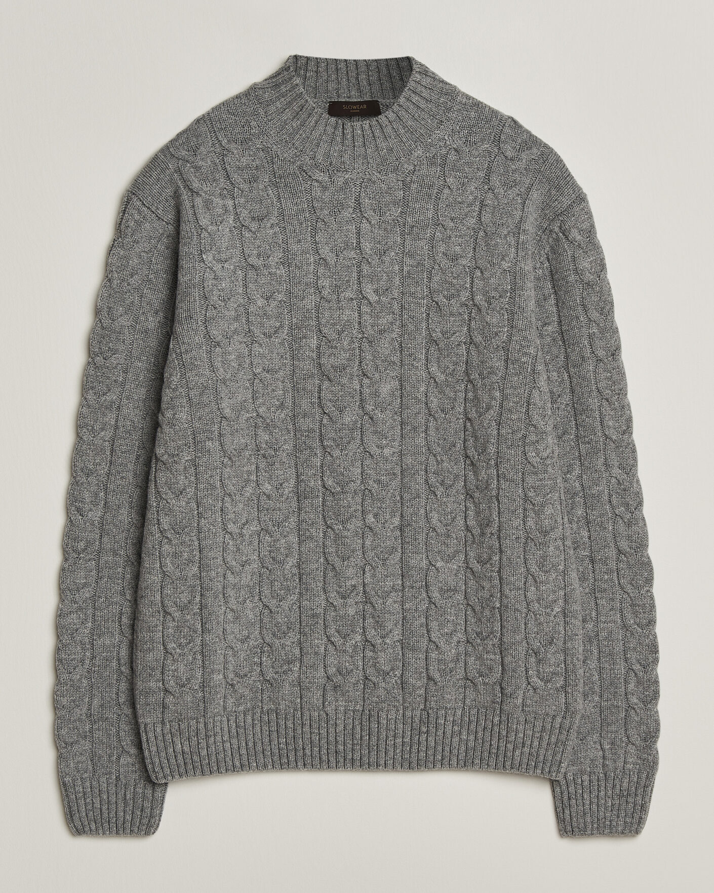 Herre | Gensere | Zanone | Double Cable Crew Neck Grey Melange