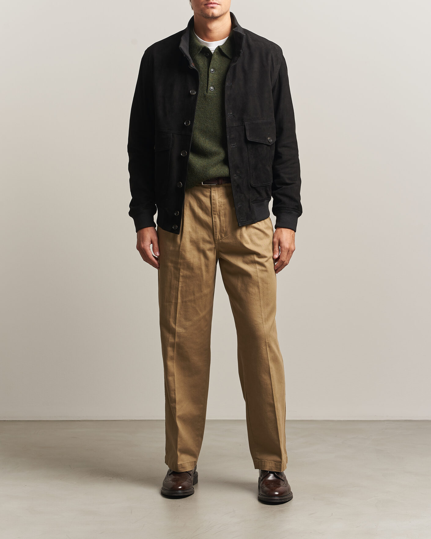Herre | Jakker | Baracuta | Suede Blouson Jacket Black