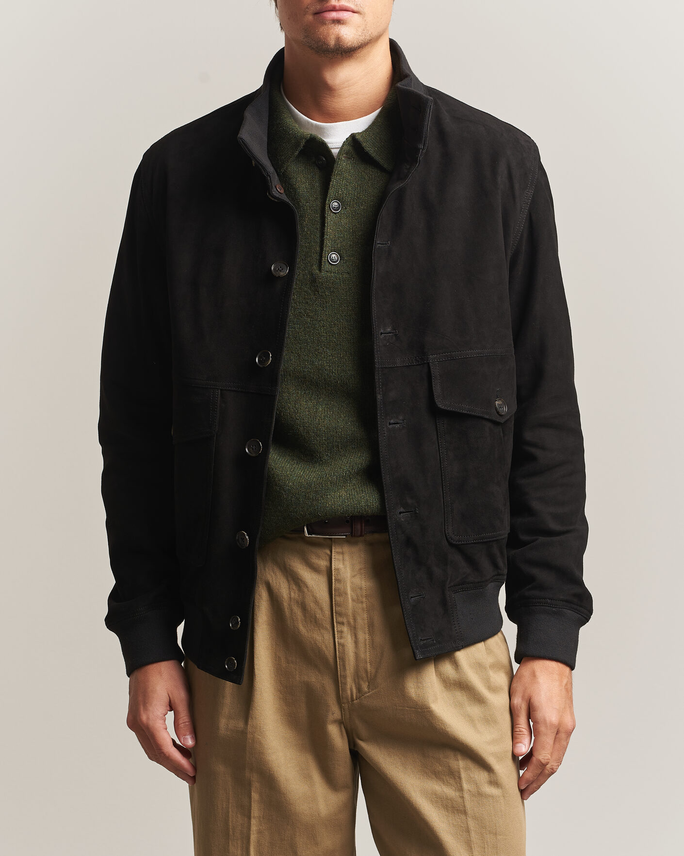 Herre | Jakker | Baracuta | Suede Blouson Jacket Black