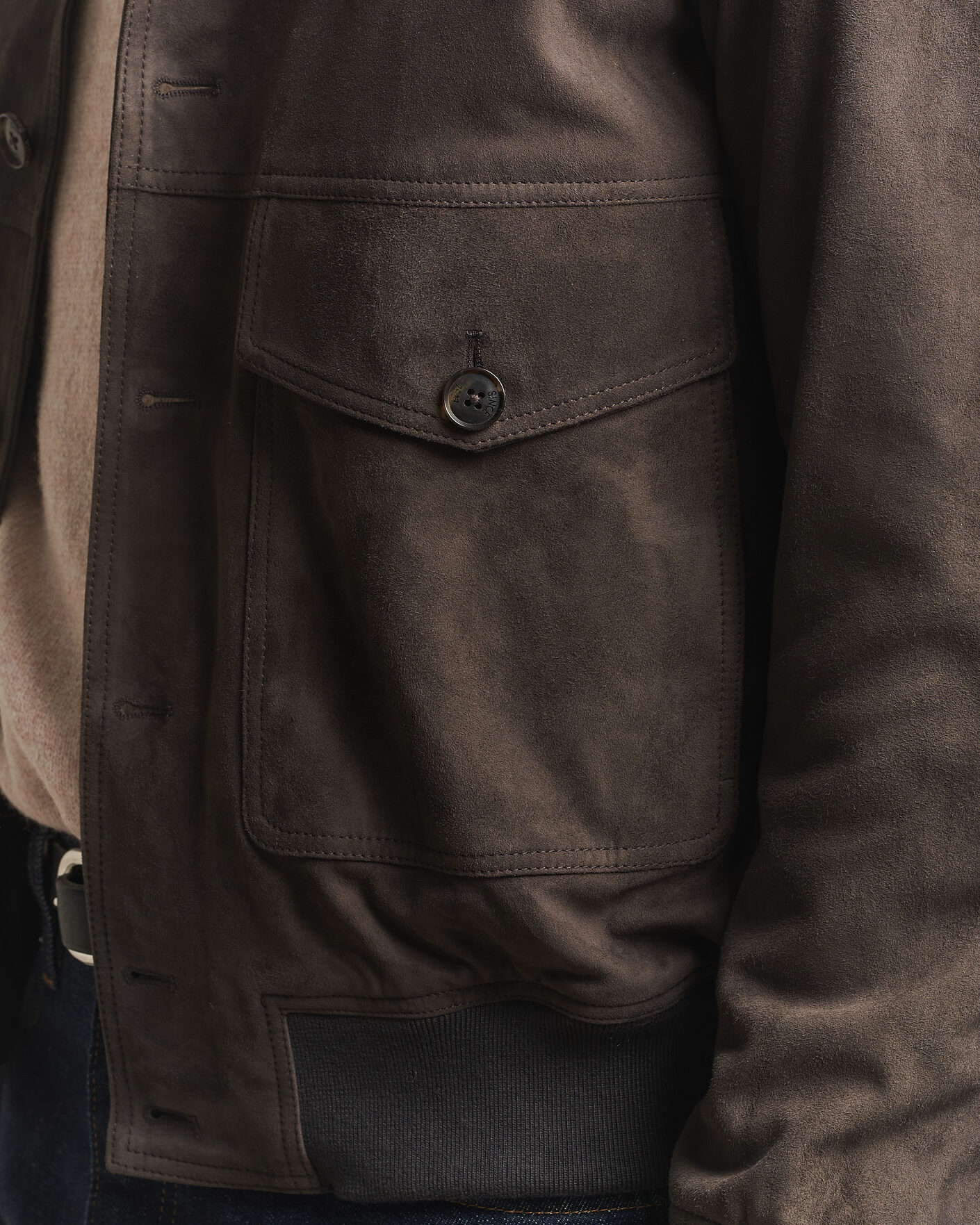 Herre | Jakker | Baracuta | Suede Blouson Jacket December Sky