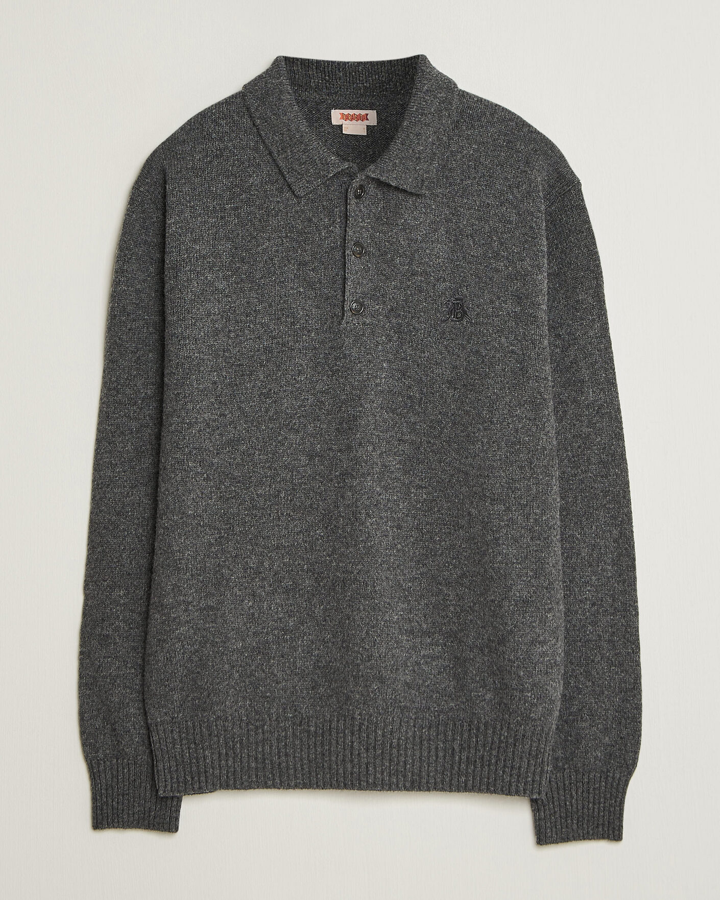 Herre | Gensere | Baracuta | Shetland Polo Mid Grey