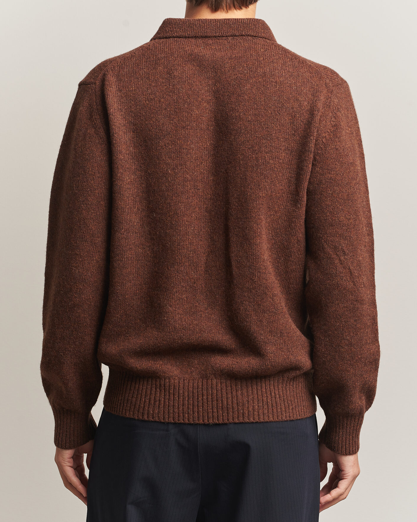Herre | Gensere | Baracuta | Shetland Polo Slate Black