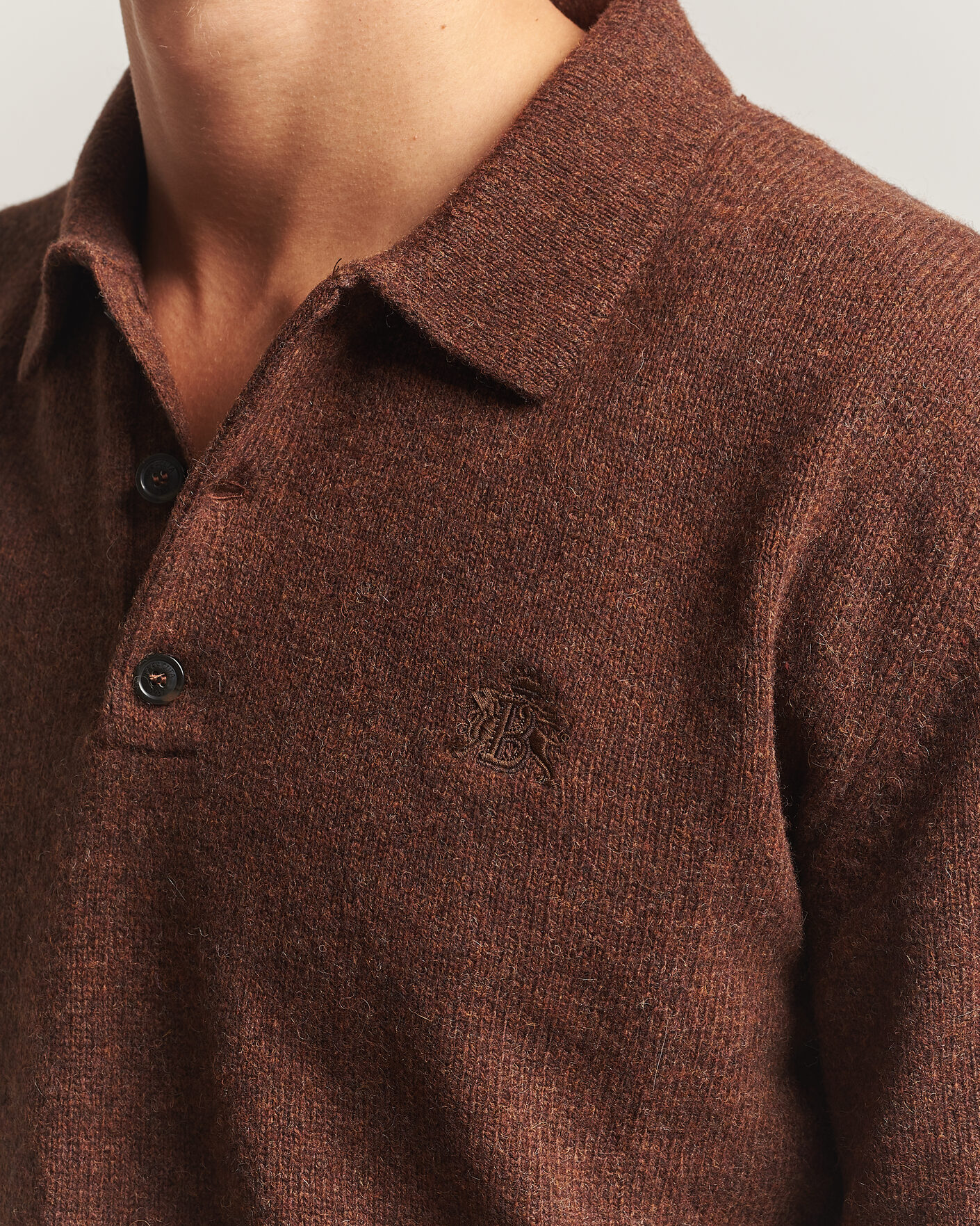 Herre | Gensere | Baracuta | Shetland Polo Slate Black