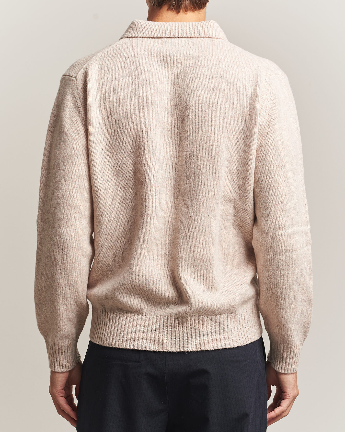 Herre | Gensere | Baracuta | Shetland Polo Antique White
