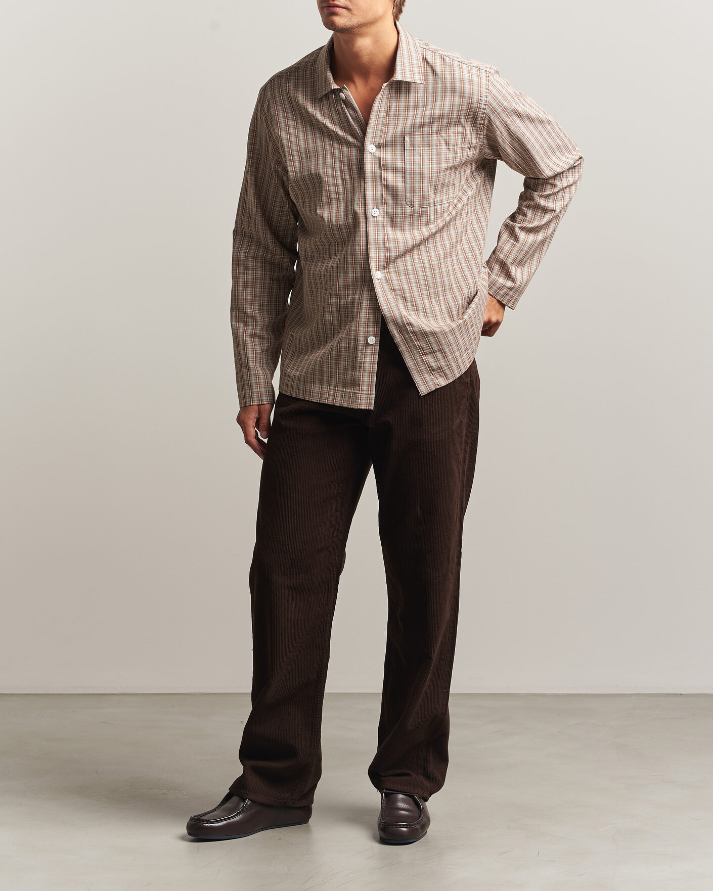 Herre | Bukser | Sunflower | Loose Corduroy Pants Brown
