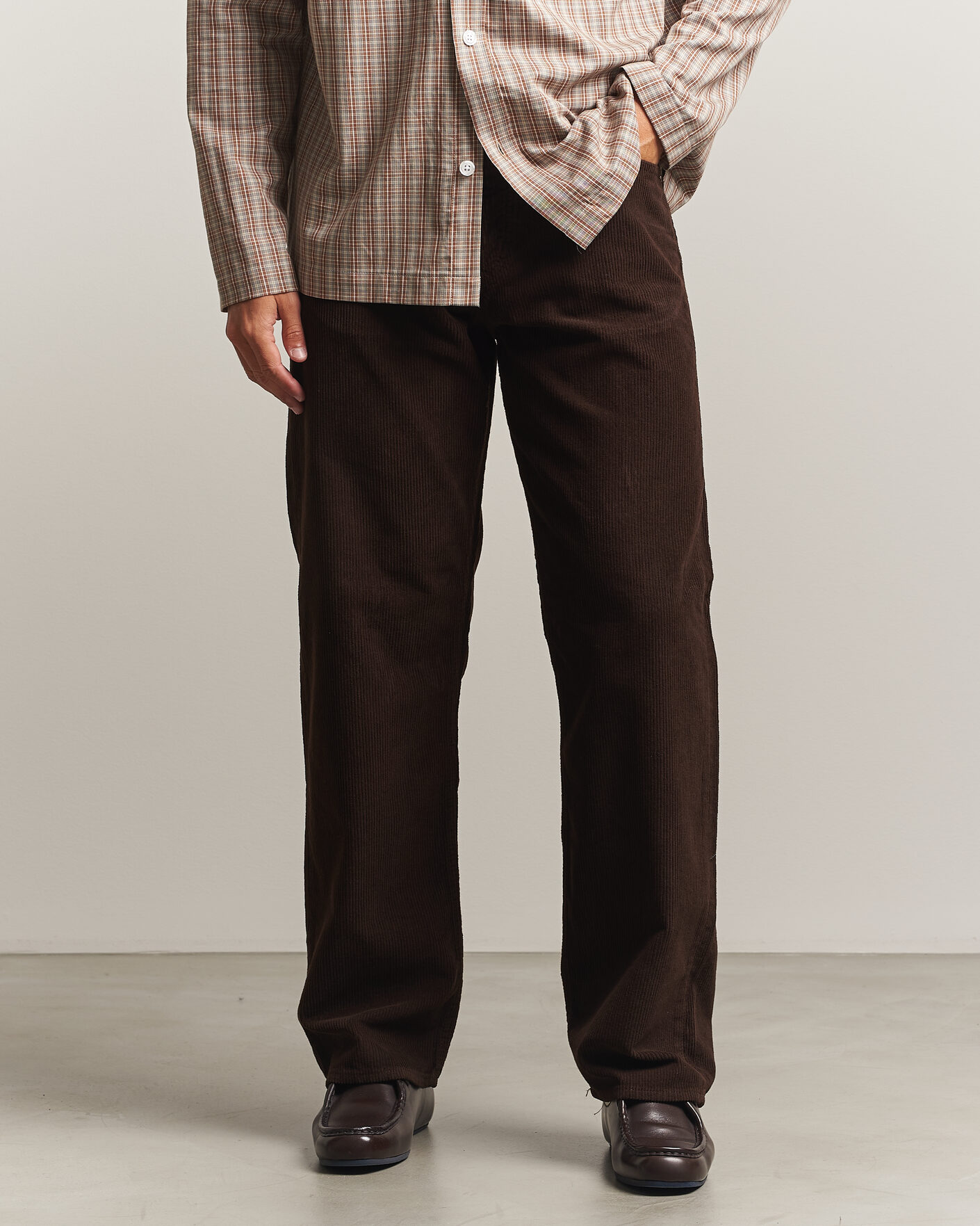Herre | Bukser | Sunflower | Loose Corduroy Pants Brown