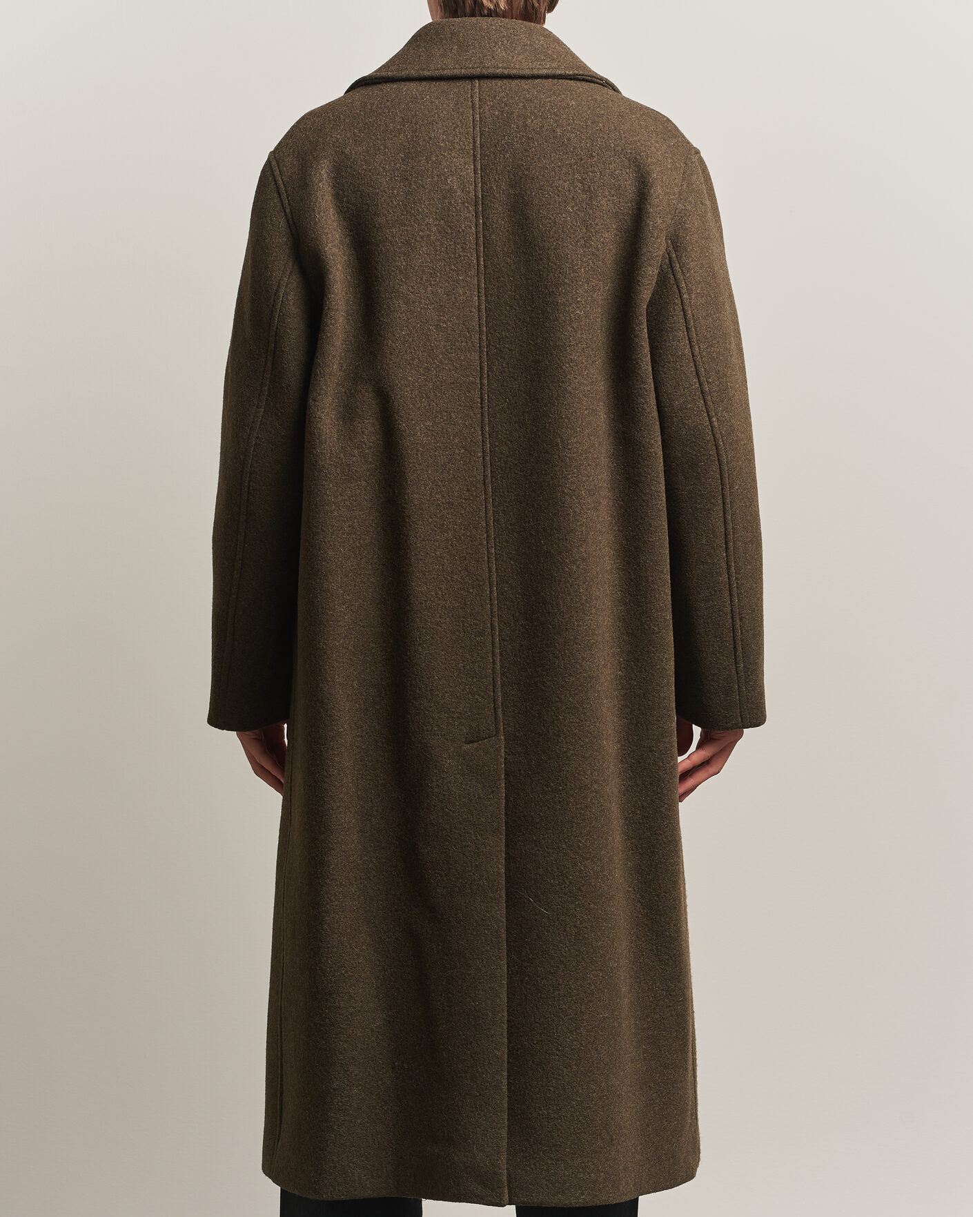 Herre | Jakker | Sunflower | Wool Blend Winter Coat Green Moss