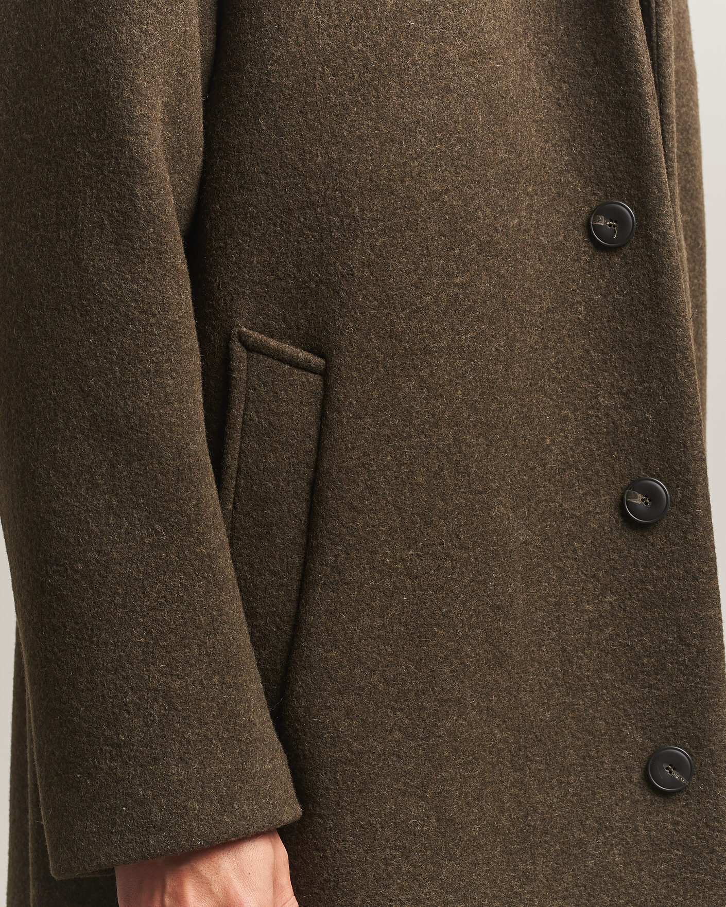 Herre | Jakker | Sunflower | Wool Blend Winter Coat Green Moss