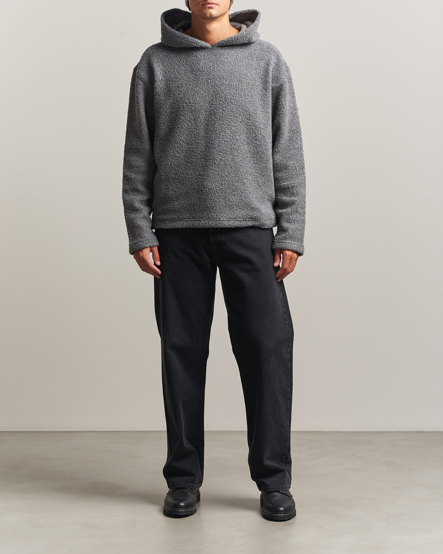 Herre | Gensere | Sunflower | Wool Hoodie Grey Melange