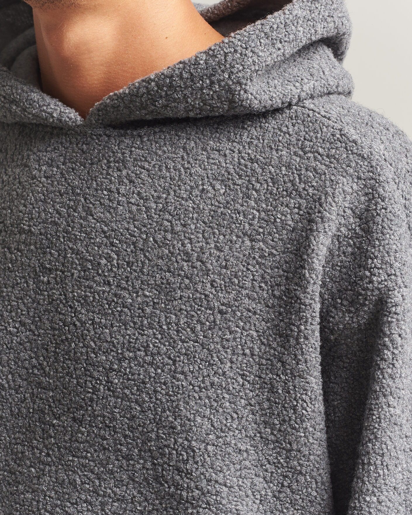 Herre | Gensere | Sunflower | Wool Hoodie Grey Melange
