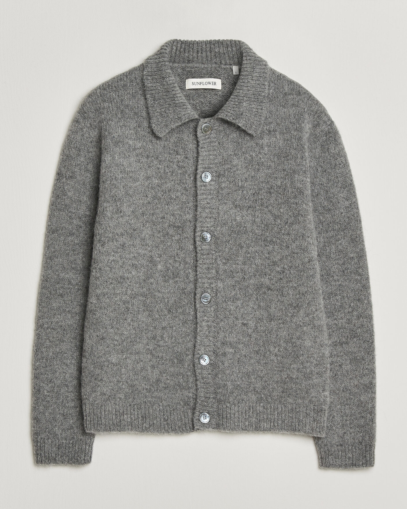 Herre | Gensere | Sunflower | Alpacka Cardigan Grey Melange