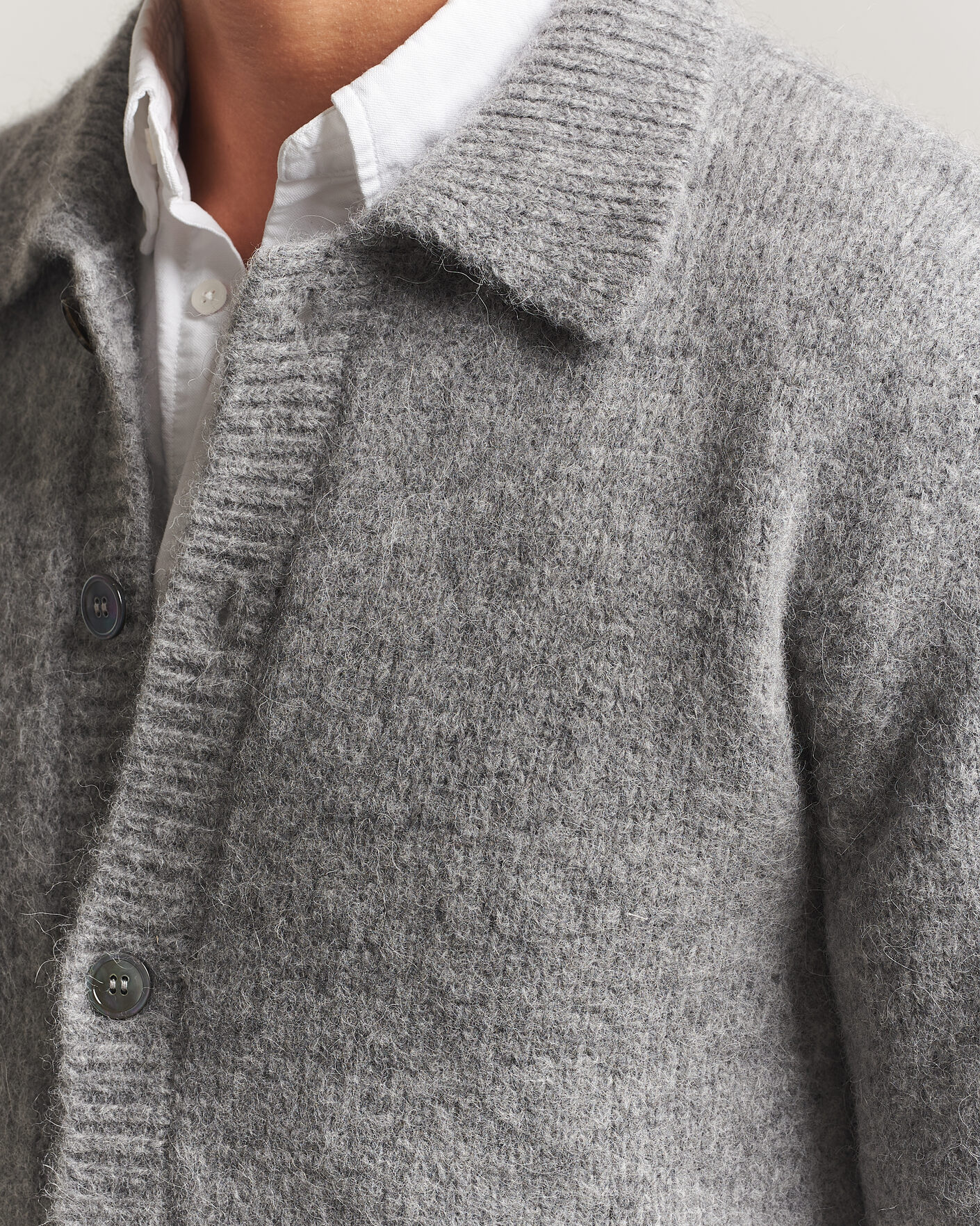 Herre | Gensere | Sunflower | Alpacka Cardigan Grey Melange