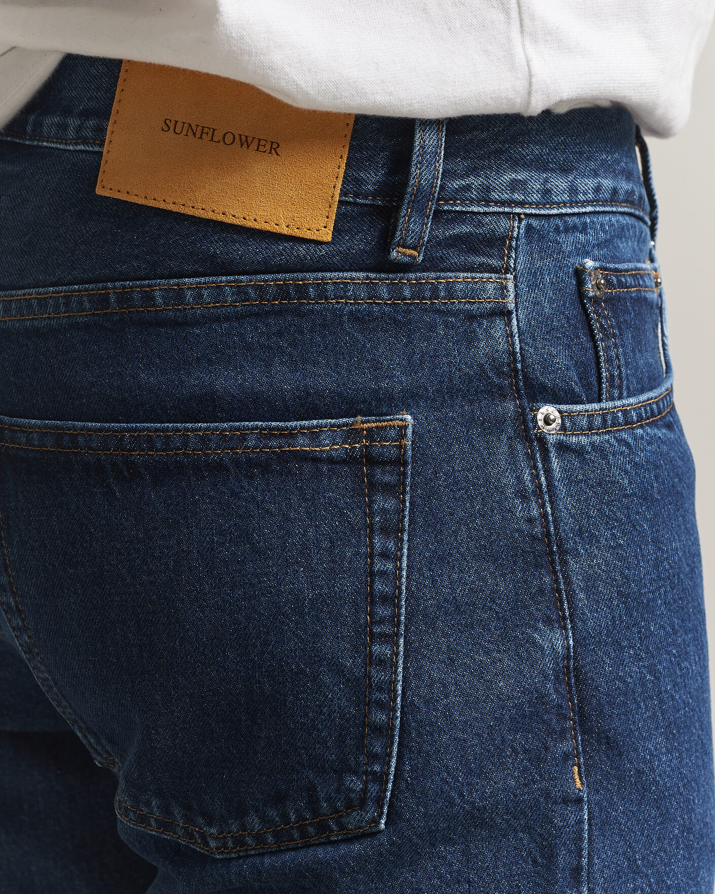 Herre | Jeans | Sunflower | Low Straight Jeans Blue Wash