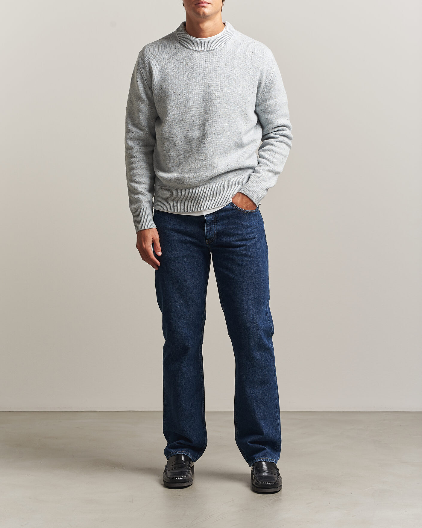 Herre | Gensere | Sunflower | Moon Donegal Sweater Light Blue
