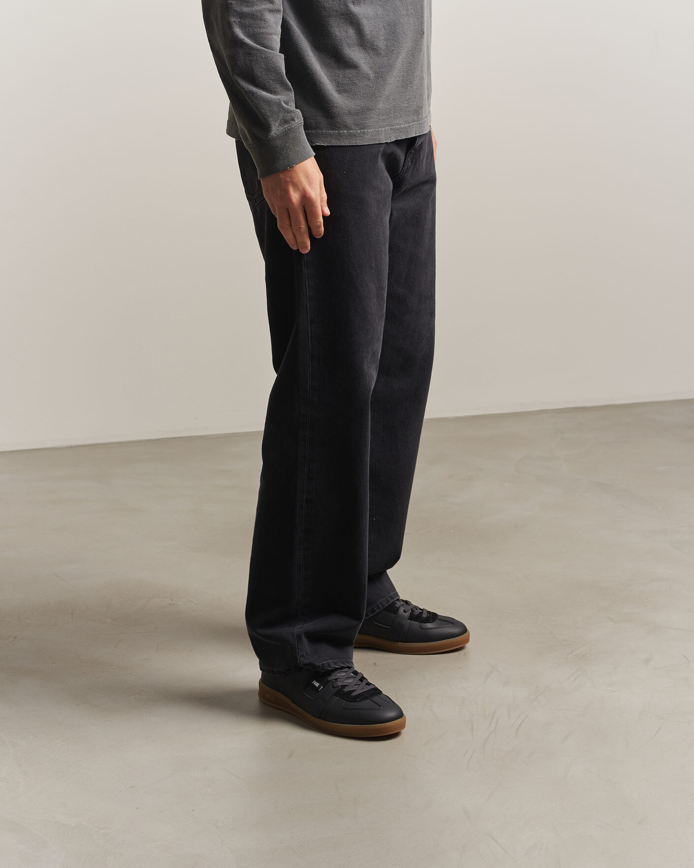 Herre | Sneakers | P448 | Monza Leather/Suede Sneaker Black