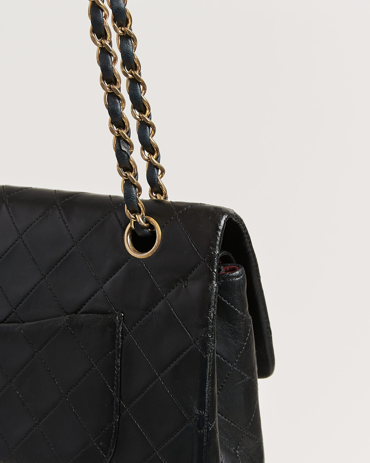 Herre | Pre-Owned & Vintage Bags | Chanel Pre-Owned | Classic Medium Double Flap Bag Lambskin Black