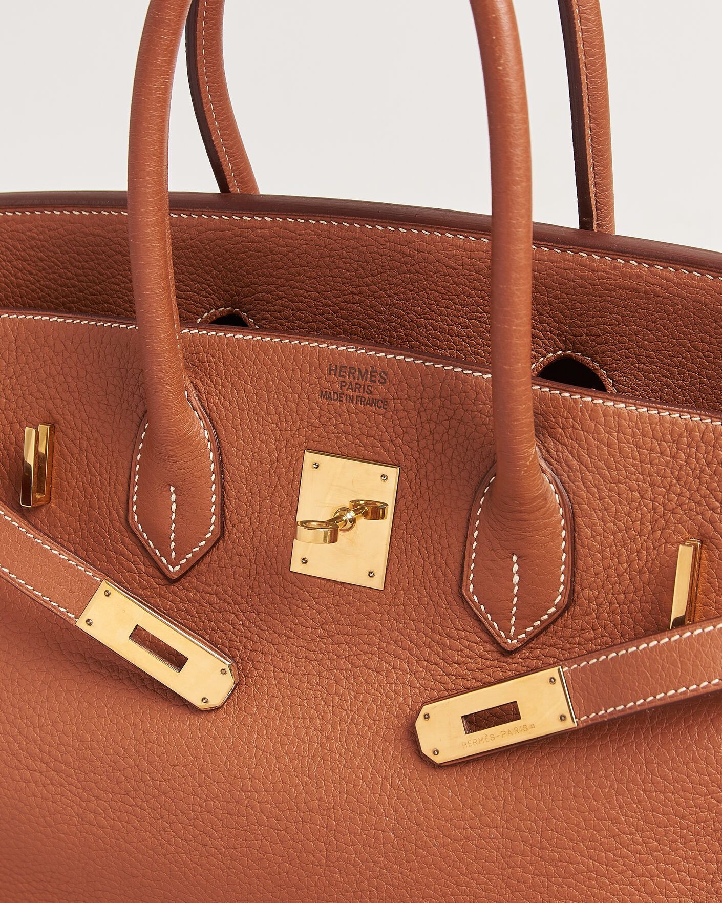 Herre | Pre-Owned & Vintage Bags | Hermès Pre-Owned | Birkin 35 Togo Leather Cognac Brown