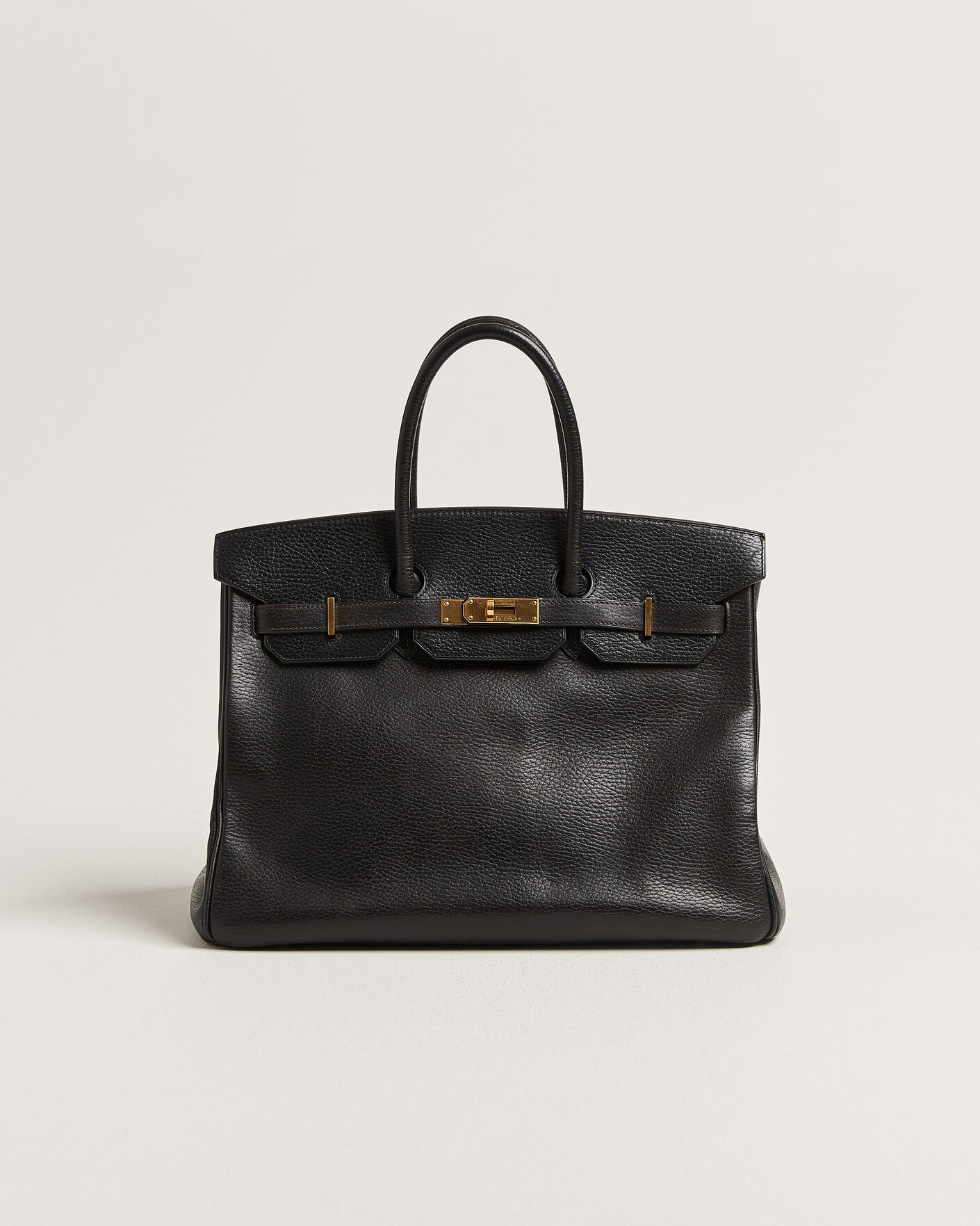 Herre | Pre-Owned & Vintage Bags | Hermès Pre-Owned | Birkin 35 Retourné Ardennes Leather Black
