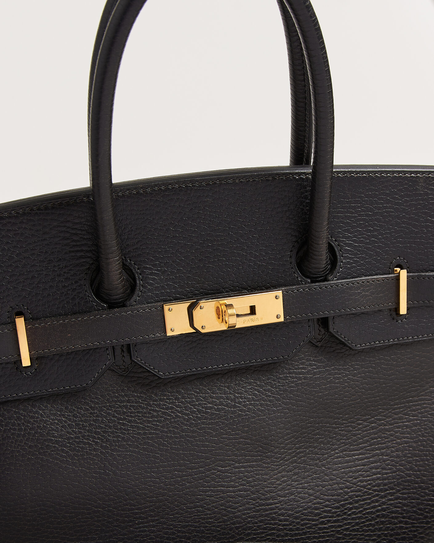 Herre | Pre-Owned & Vintage Bags | Hermès Pre-Owned | Birkin 35 Retourné Ardennes Leather Black