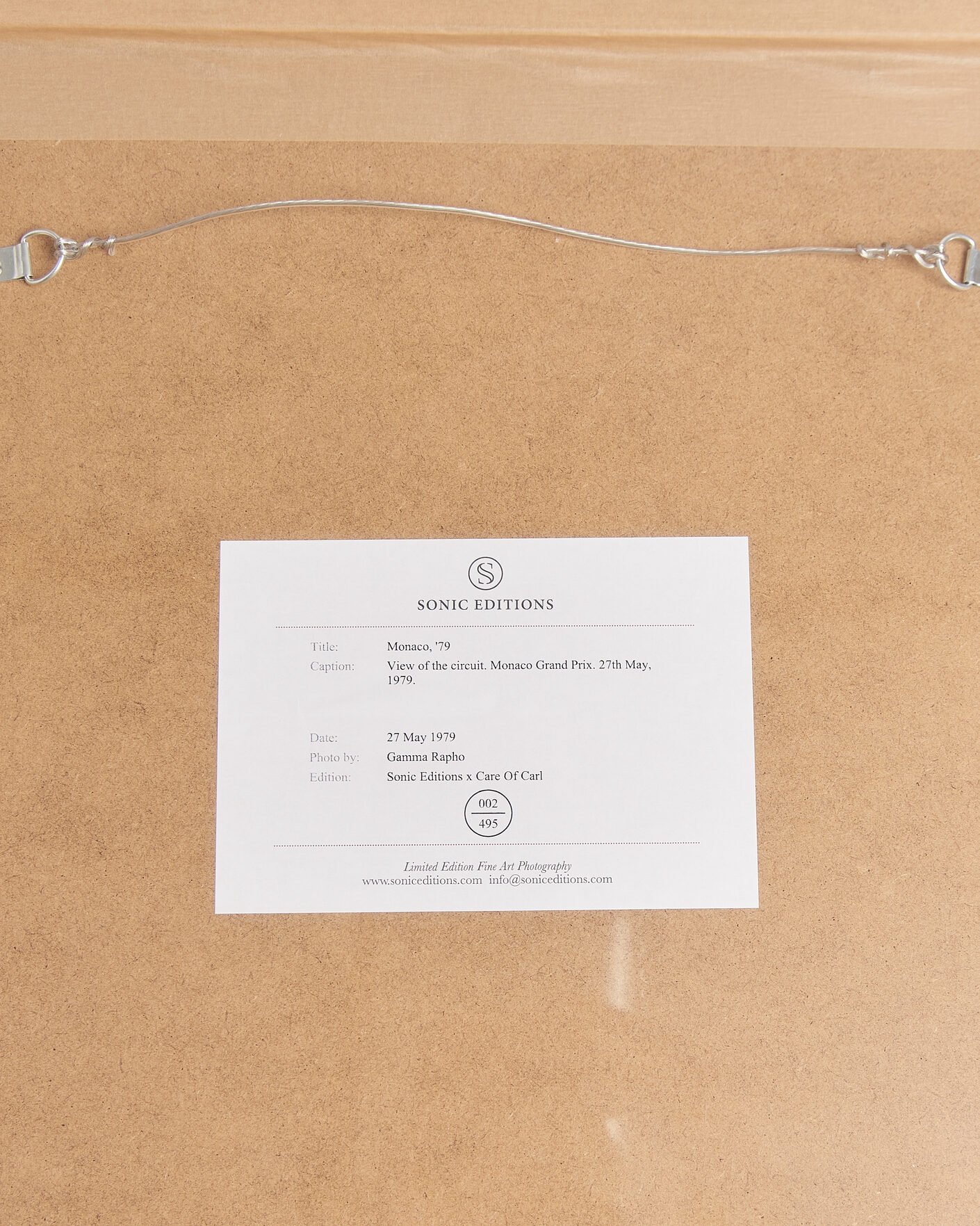 Herre | Bilder | Sonic Editions | Framed Monaco, '79