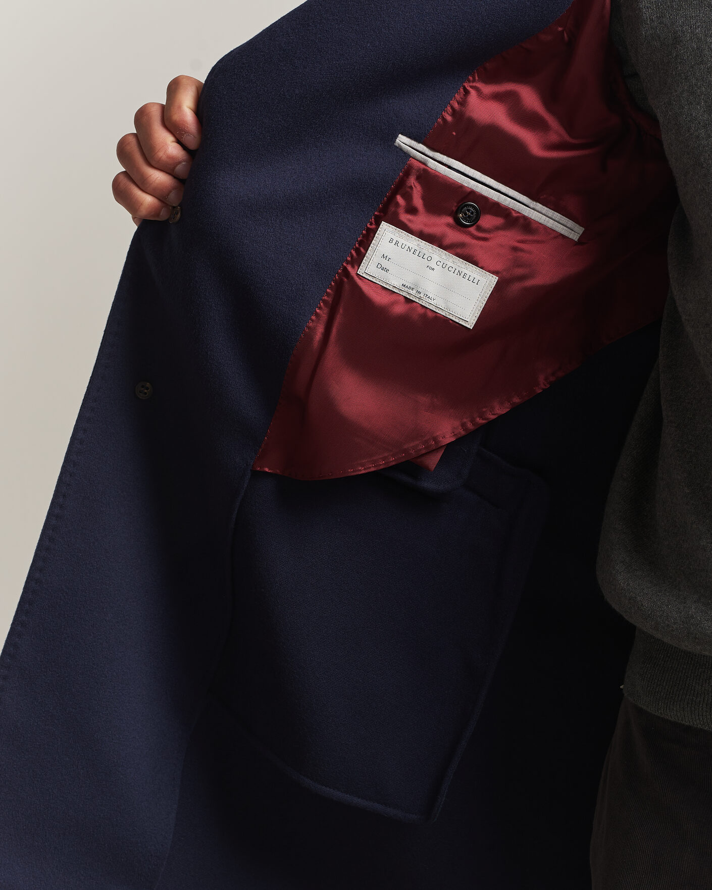 Herre | Jakker | Brunello Cucinelli | Soft Wool Coat Navy