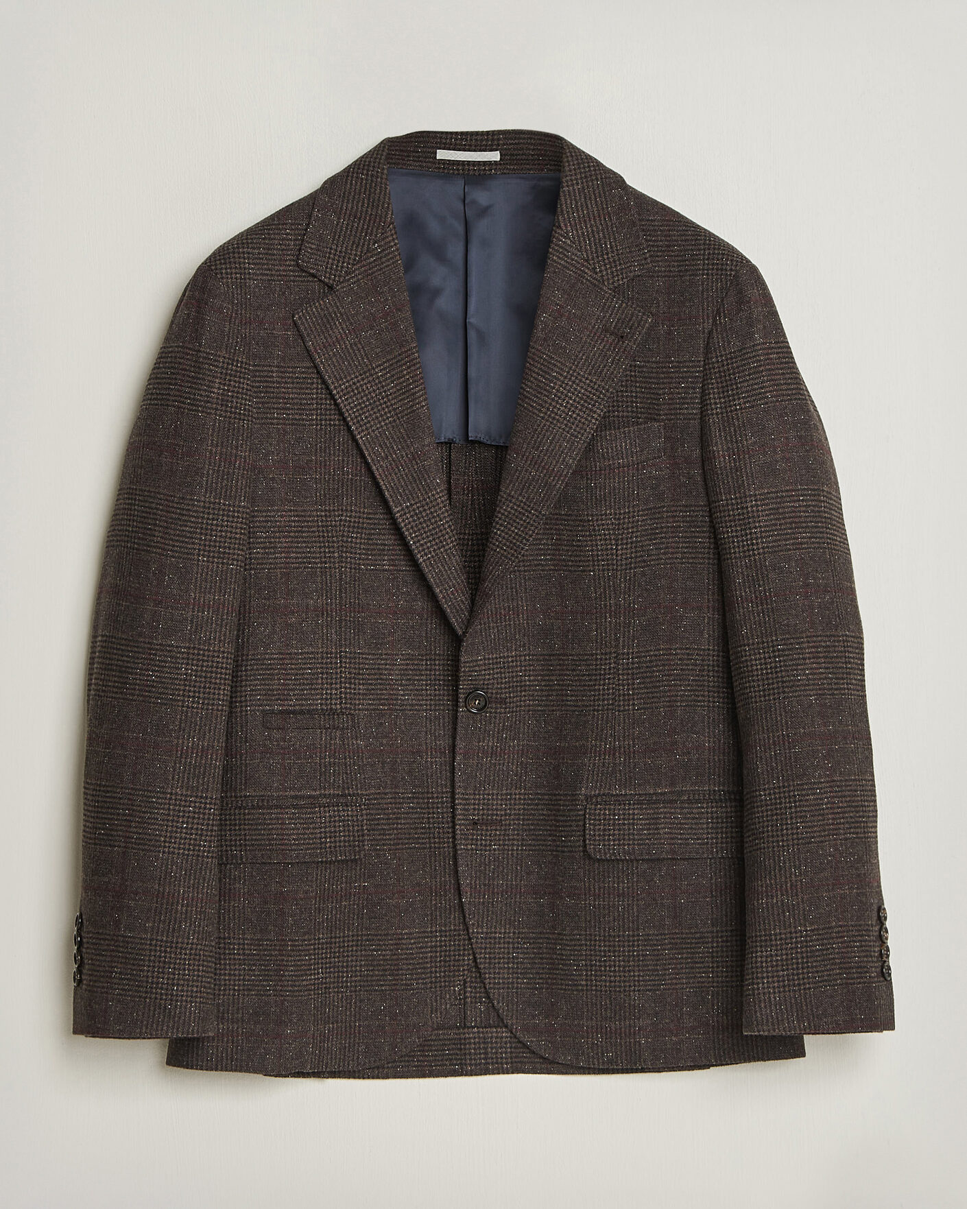 Herre | Dressjakker | Brunello Cucinelli | Cashmere/Silk Prince Of Wales Blazer Dark Brown