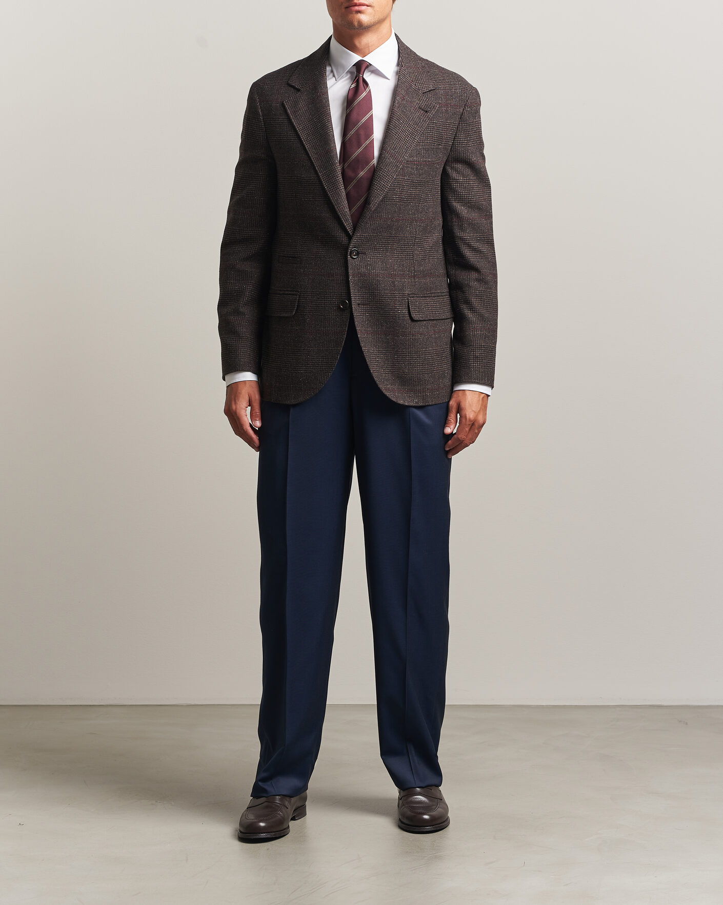 Herre | Dressjakker | Brunello Cucinelli | Cashmere/Silk Prince Of Wales Blazer Dark Brown