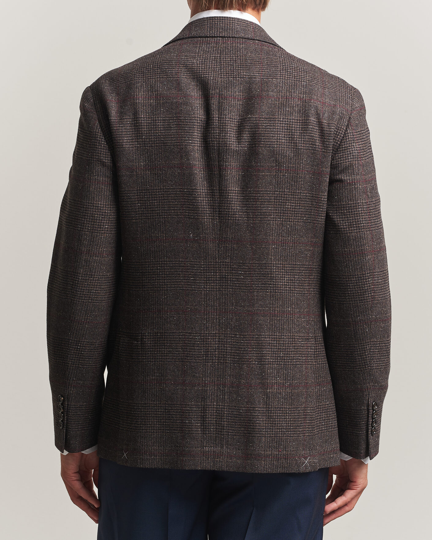 Herre | Dressjakker | Brunello Cucinelli | Cashmere/Silk Prince Of Wales Blazer Dark Brown